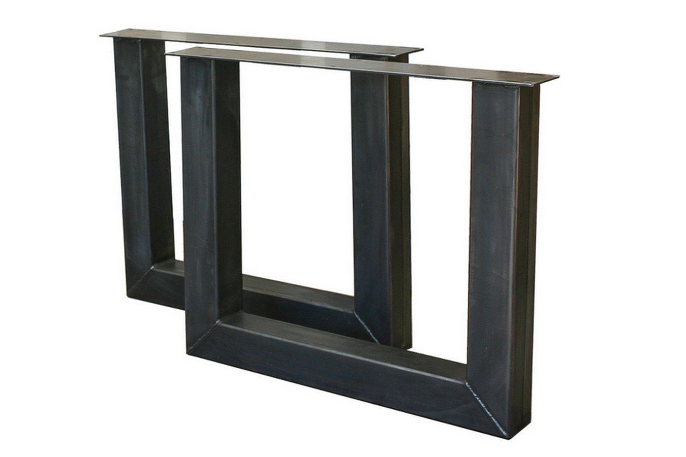 Tischhelden Tischbein Tischgestell 2er Set Eisen schwarz
