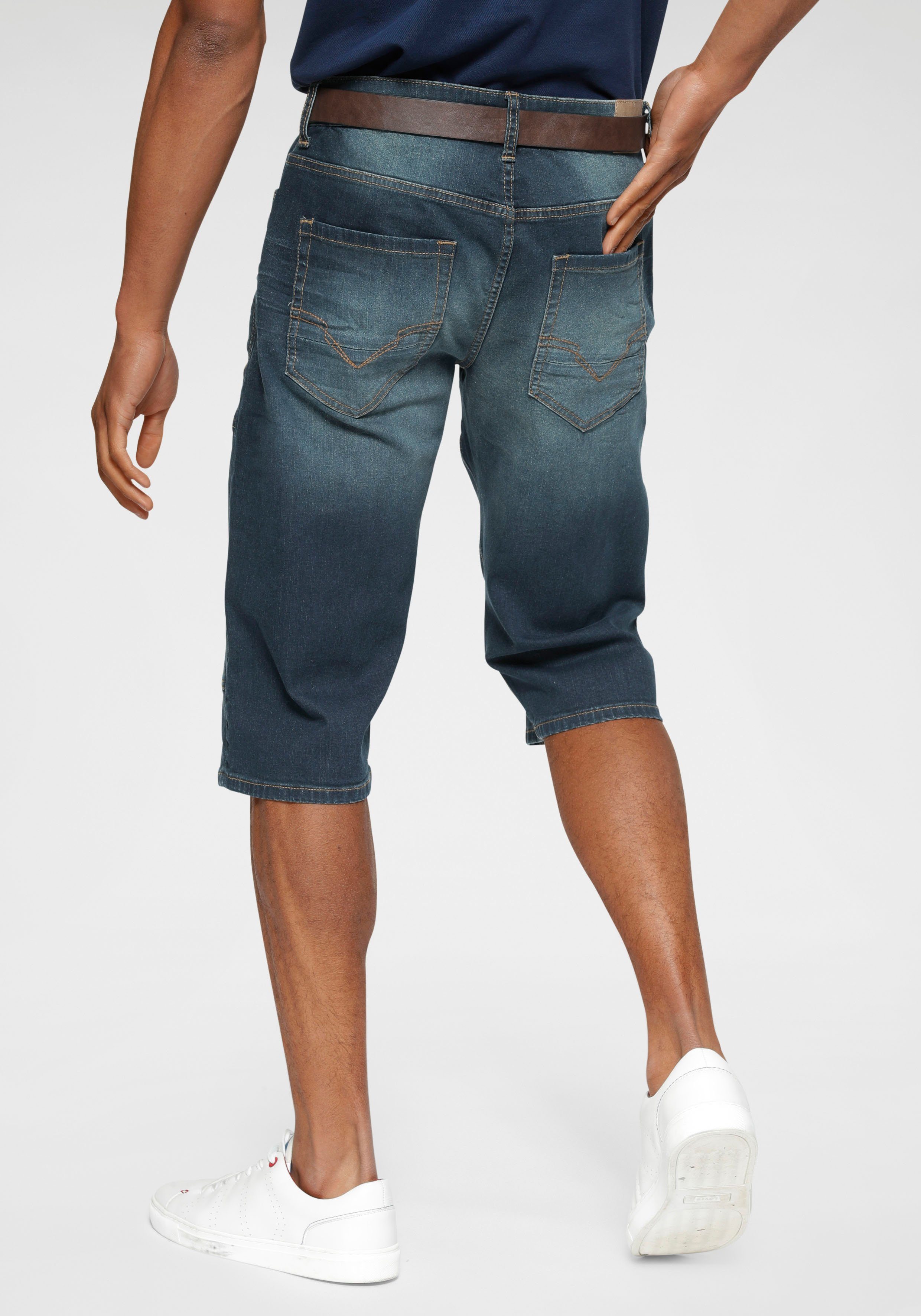 H.I.S Jeansbermudas HANTZ (Set, 2-tlg., mit abnehmbarem Gürtel) gerader Bei günstig online kaufen