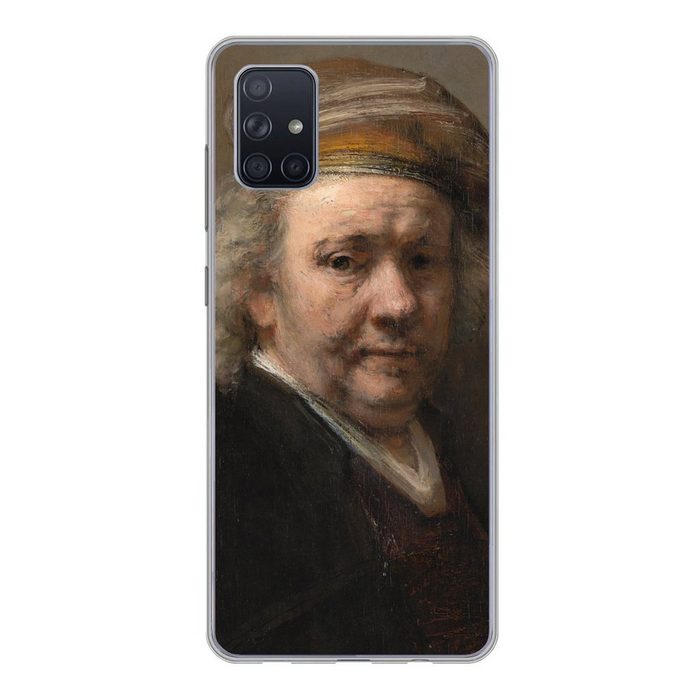 MuchoWow Handyhülle Selbstbildnis - Gemälde von Rembrandt van Rijn Phone Case Handyhülle Samsung Galaxy A71 Silikon Schutzhülle