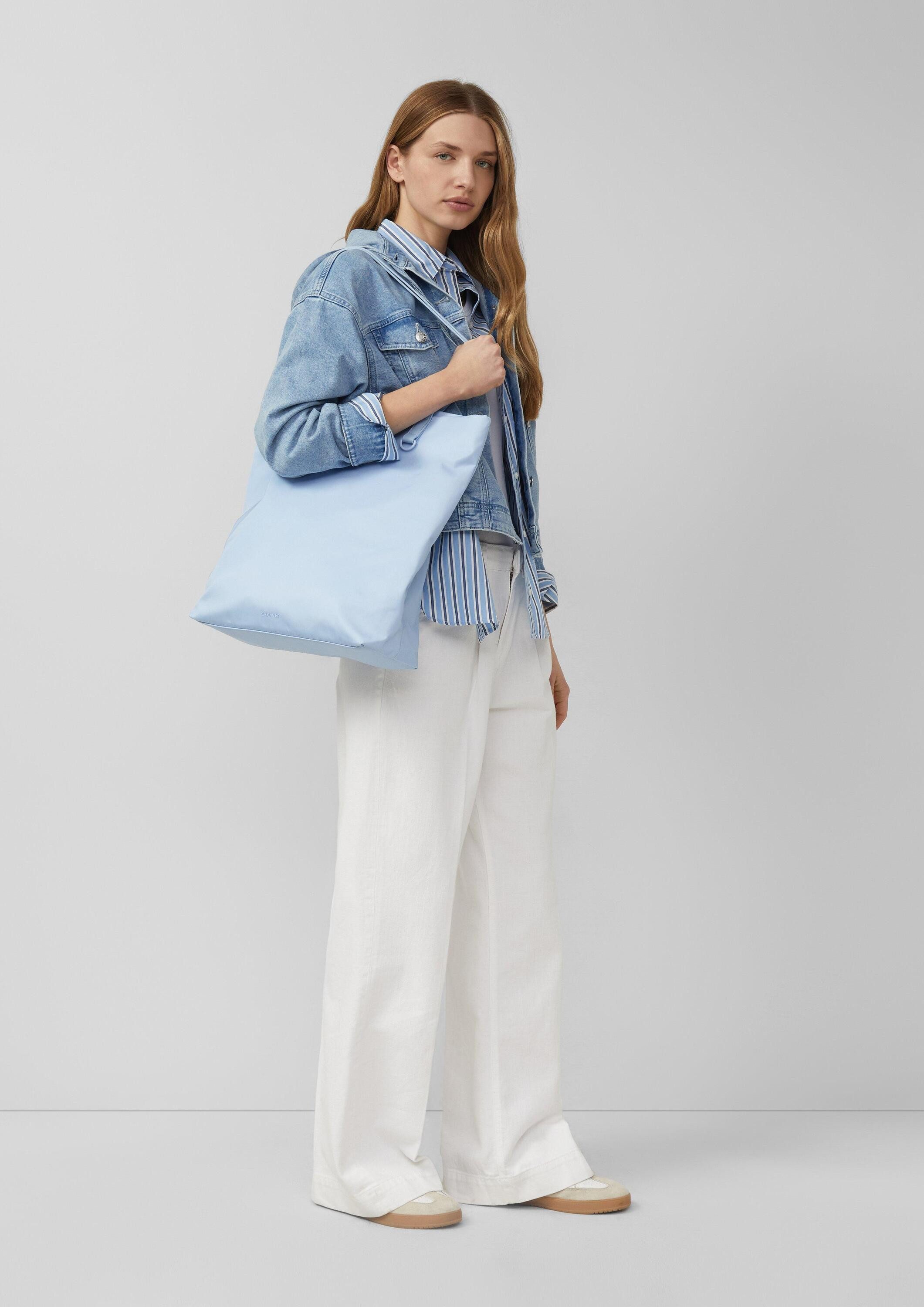 s.Oliver Shopper Tasche, Floral gemusterte Tote-Bag aus Nylon