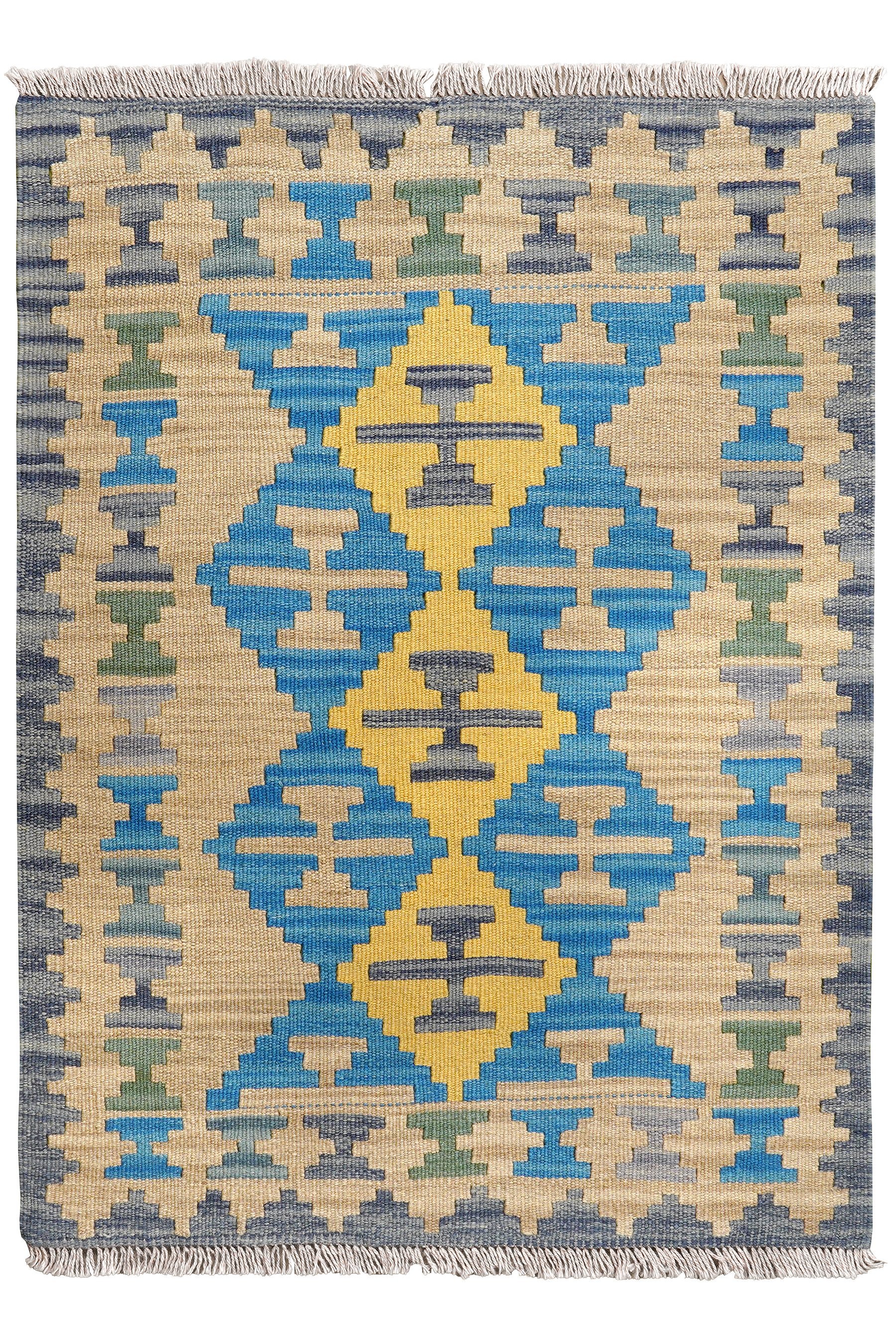 Rugtales Teppich Kelim Gashgai 110x80cm, Rechteck, Handgemachtes Unikat, nachhaltig und fair gefertigt
