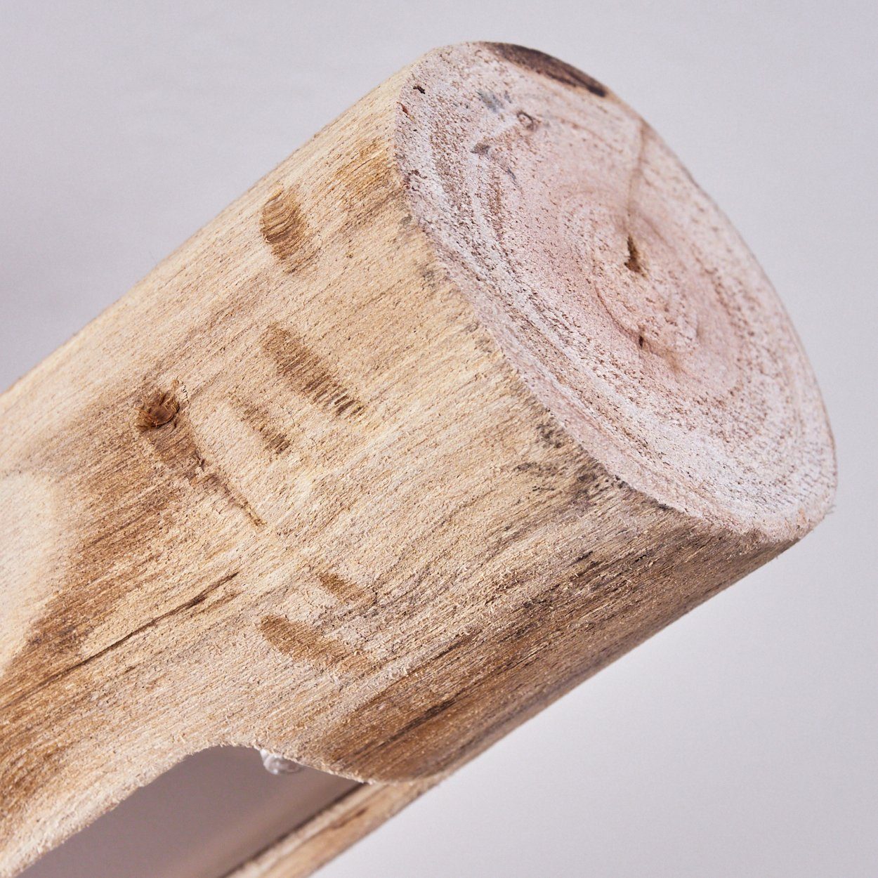 hofstein Deckenleuchte »Licata« dimmbare Deckenlampe aus Metall und Holzstab in Schwarz/Natur, 3000 Kelvin, 15 Watt, 1062 Lumen, dimmbar über herkömmlichen Lich – Bild 3 von 5