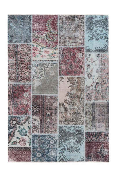Teppich Kurzflorteppich Kahili 100 Multi 80 x 150 cm, Qiyano, rechteckig, Höhe: 0.5 mm