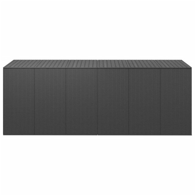 vidaXL Auflagenbox “Kissenbox Gartenbox Auflagen Kissen Truhe Polyrattan 291×100,5×104 cm Schwarz”