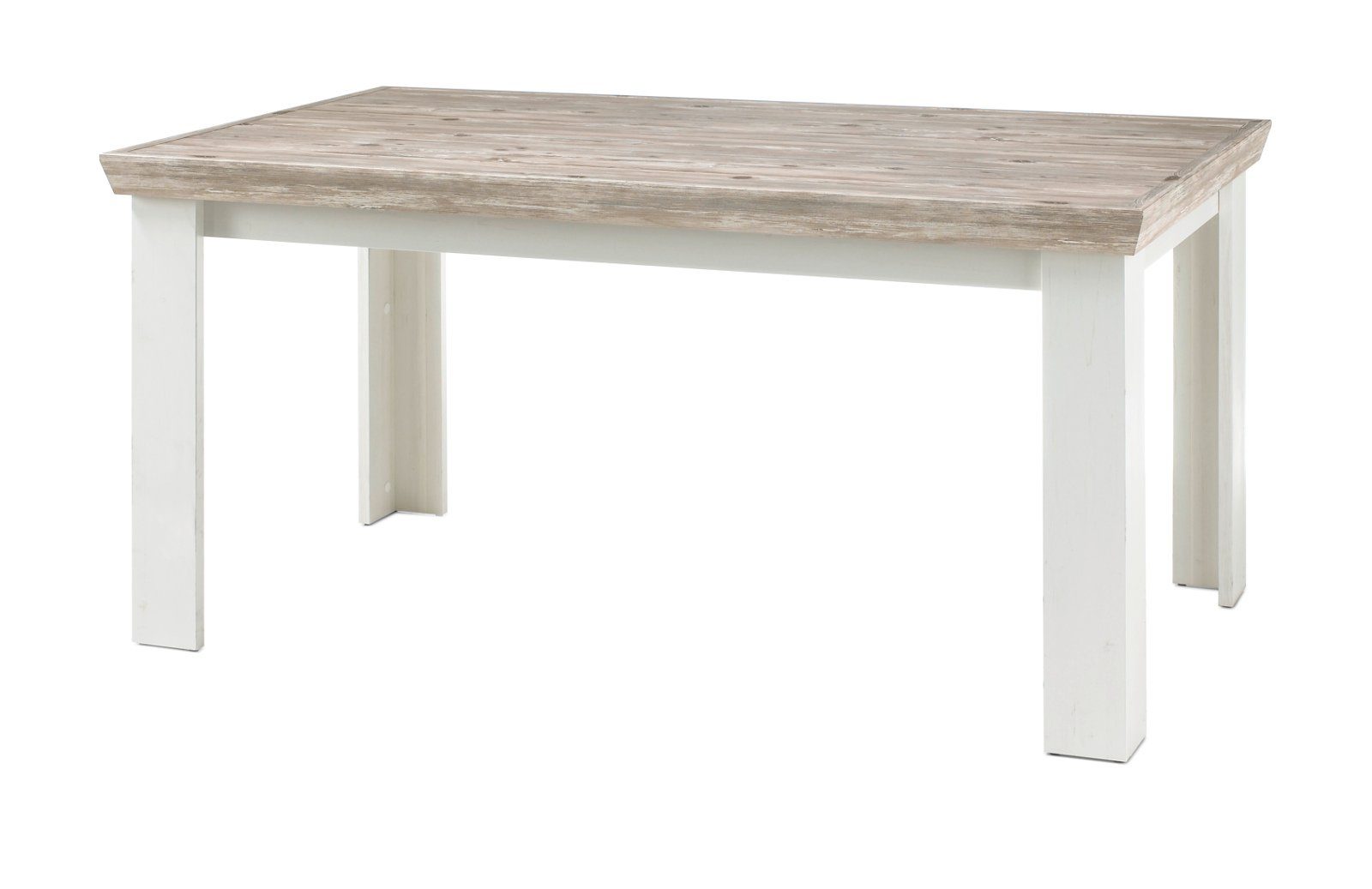 Furn.Design Esstisch Rovola (Tisch in Pinie weiß mit Oslo-Pinie, 160 x 90 cm, bis 6 Personen), Landhausstil