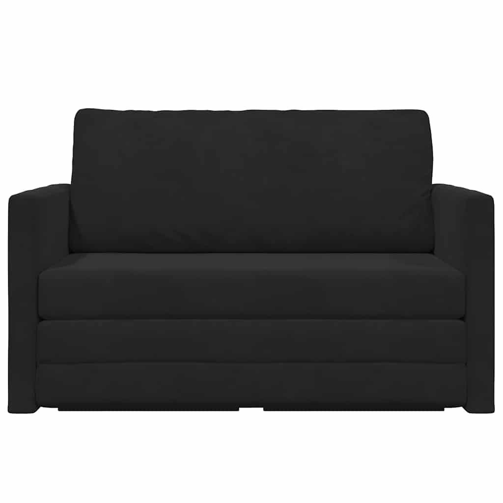 vidaXL Sofa Schlafsofa Schwarz 124 x 71 x 78 cm Samt, 1 Teile – Bild 5 von 5