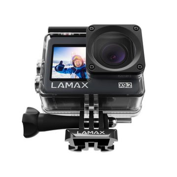 LAMAX X9.2, MAXsmooth Stabilisierung, bis 40 m Wasserdicht Action Cam (4K, 22 Zubehörteile, DISPLAY AUF DER VORDER- UND RÜCKSEITE, WI-FI-ÜBERTRAGUNG)