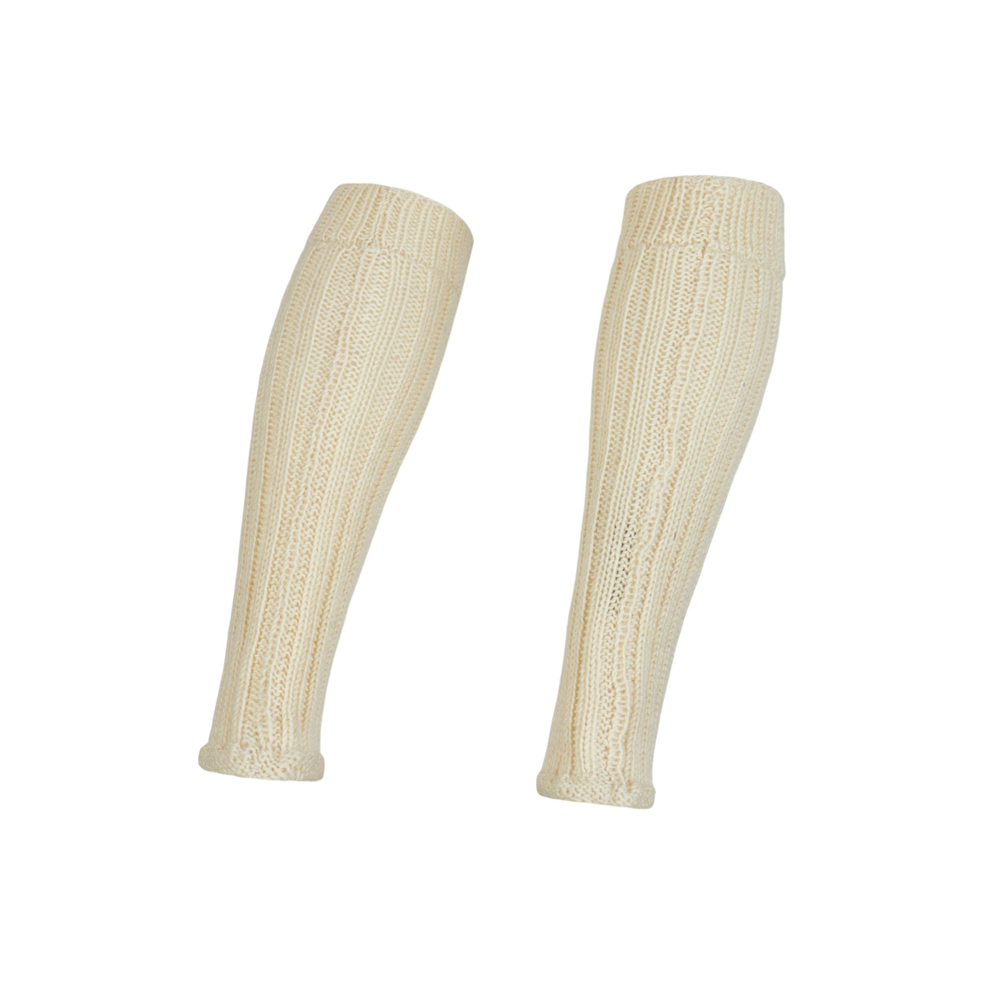 THC Natural Line Beinstulpen THC Schafwoll Stulpen weiß (1 Paar, 1-St., 1 Paar) unten am Fuß leicht ausgestellt für den Schuh