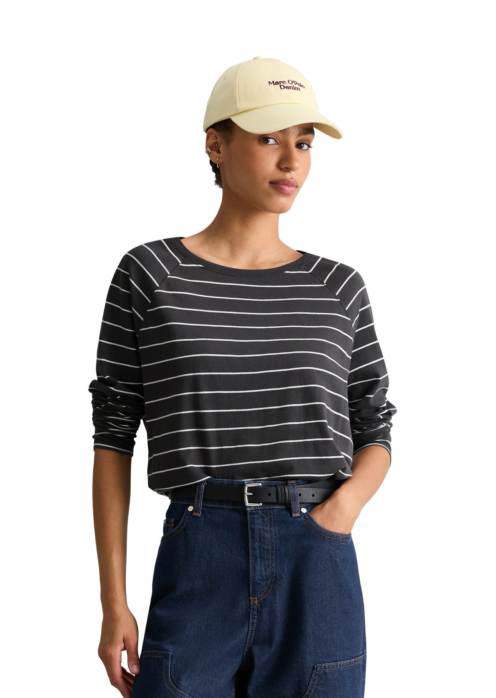 Marc O'Polo DENIM Langarmshirt aus Loose Knit Jersey