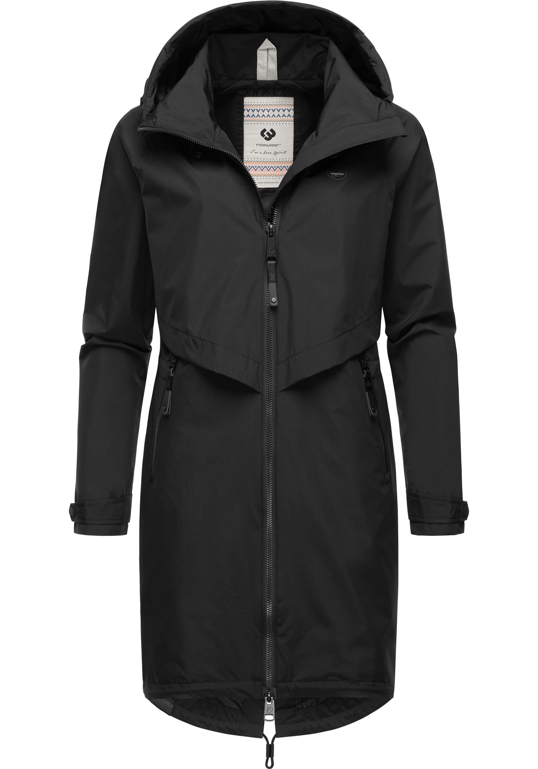 Ragwear Jerseymantel Frodik Wasserdichter oversized Damen Parka für die Übergangszeit