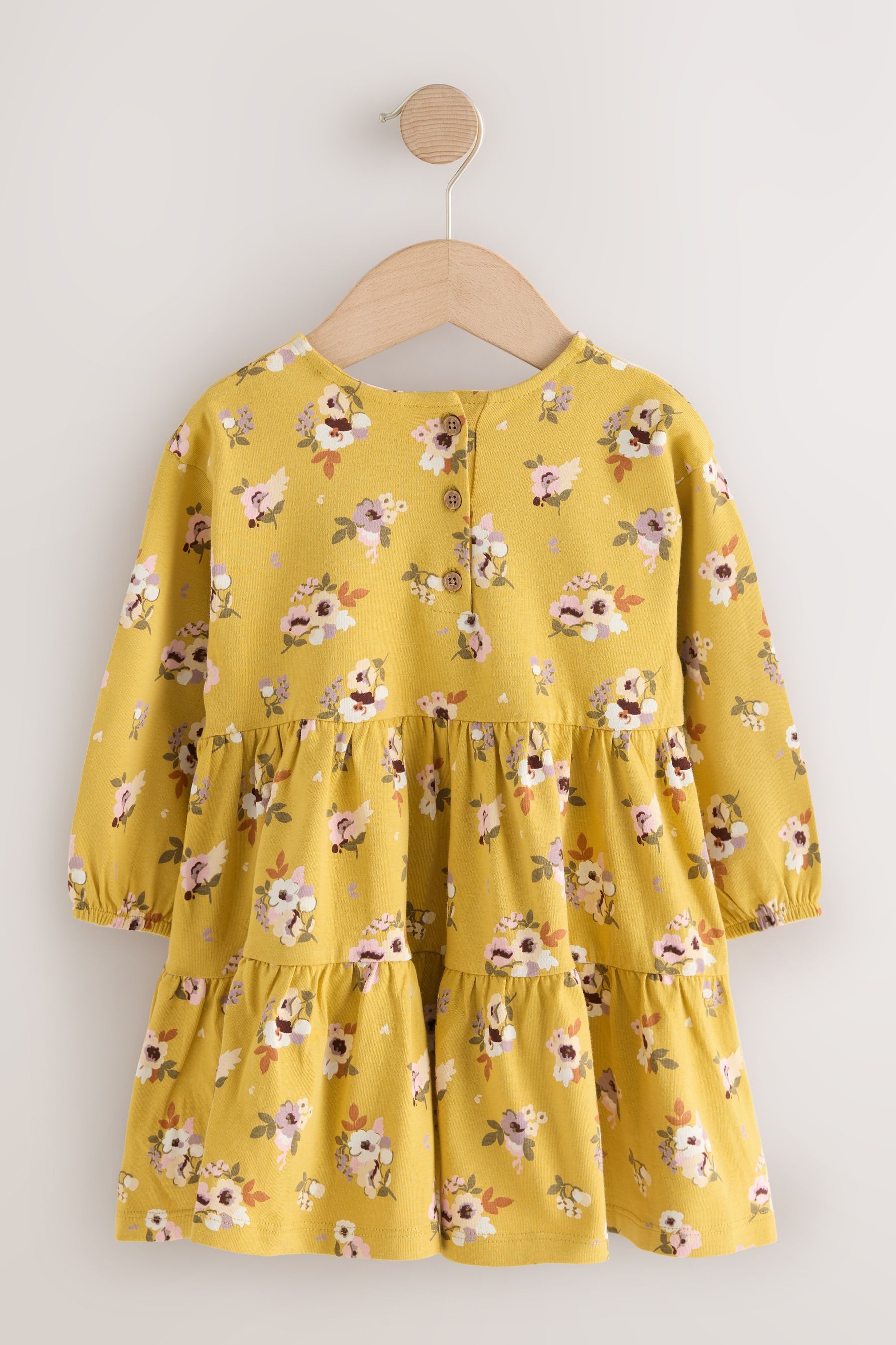Next Volantkleid Gestuftes Kleid mit langen Ärmeln (1-tlg)