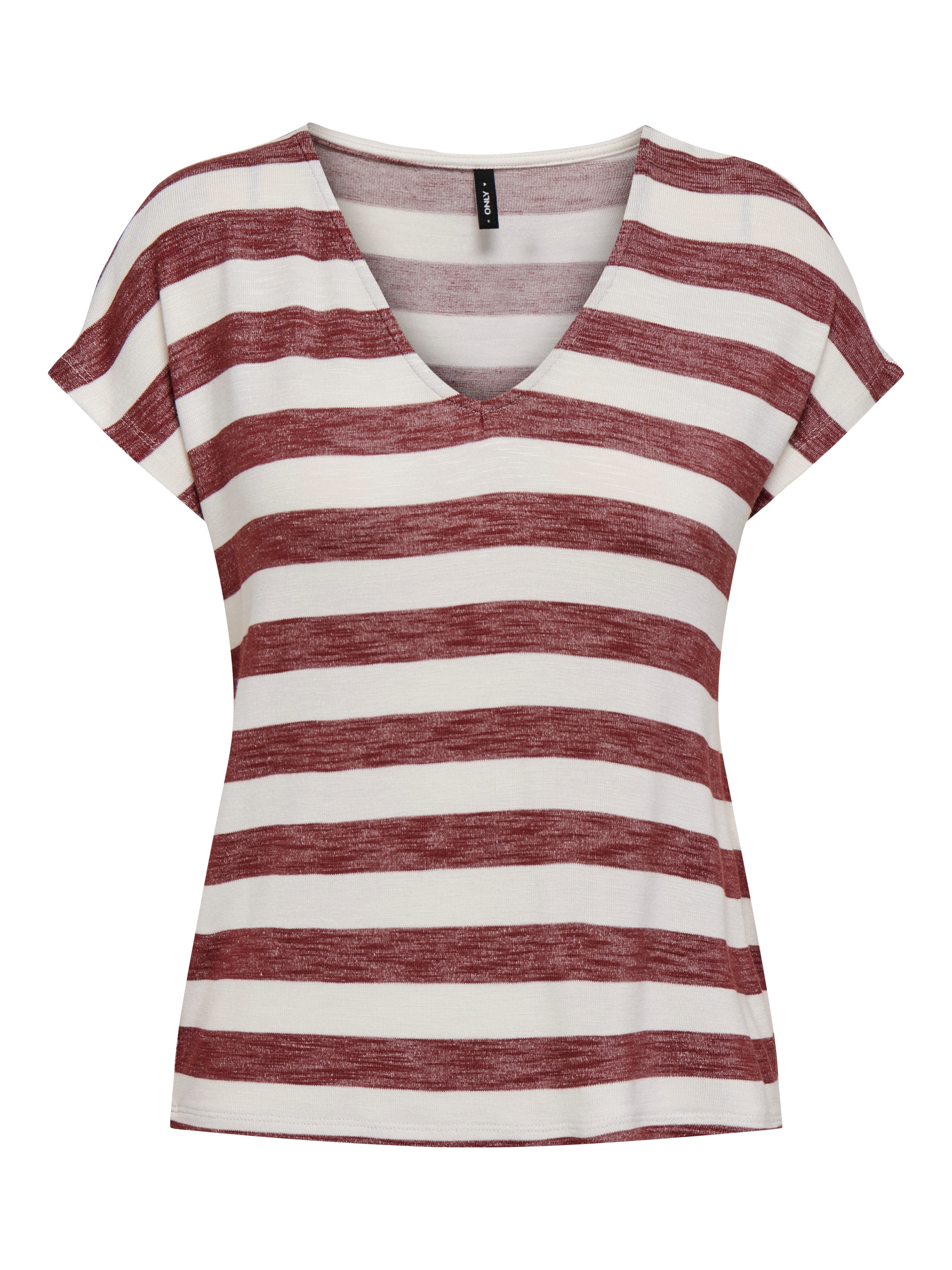 ONLY V-Shirt ONLLIRA LIFE S/S V-NECK TOP JRS NOOS Viskose mit Stretch, regular fit, Kurzarm – Bild 5 von 5