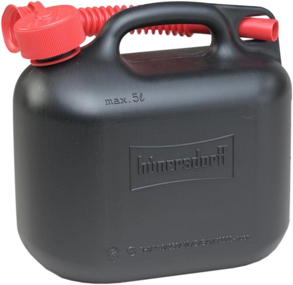 hünersdorff Benzinkanister 1 Kraftstoff-Kanister STANDARD schwarz - 5 Liter