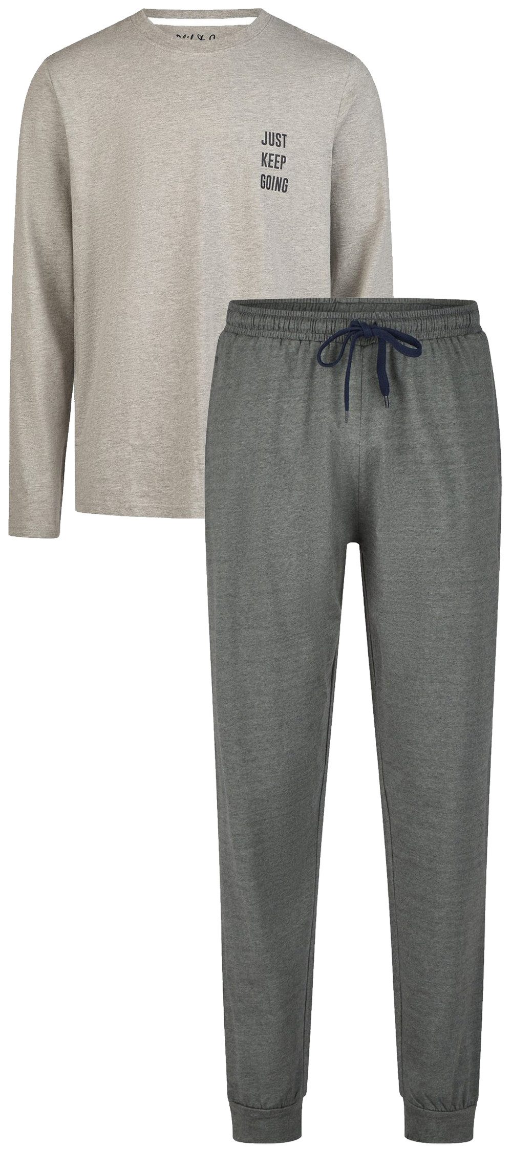 Phil & Co. Schlafanzug Herren Pyjama lang (2 tlg) Zeitloses Design günstig online kaufen
