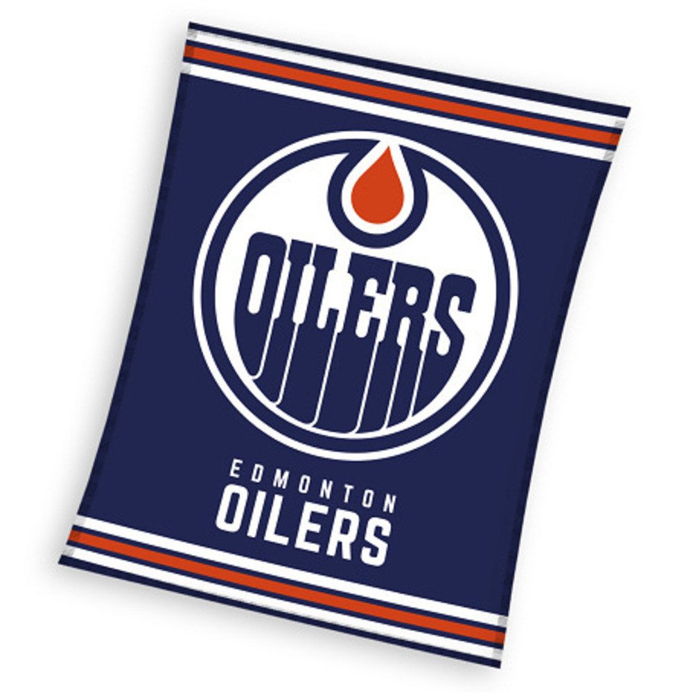 Wohndecke Edmonton Oilers Fleecedecke Kuscheldecke 150 x 200 cm, Edmonton Oilers