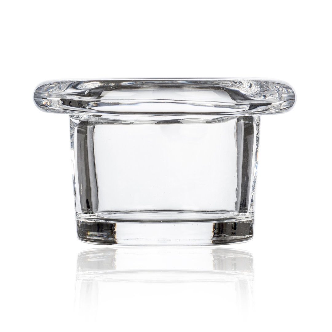 Sandra Rich Teelichthalter Teelichthalter "Shine Edge", Teelichtglas Windlicht aus Glas Rund