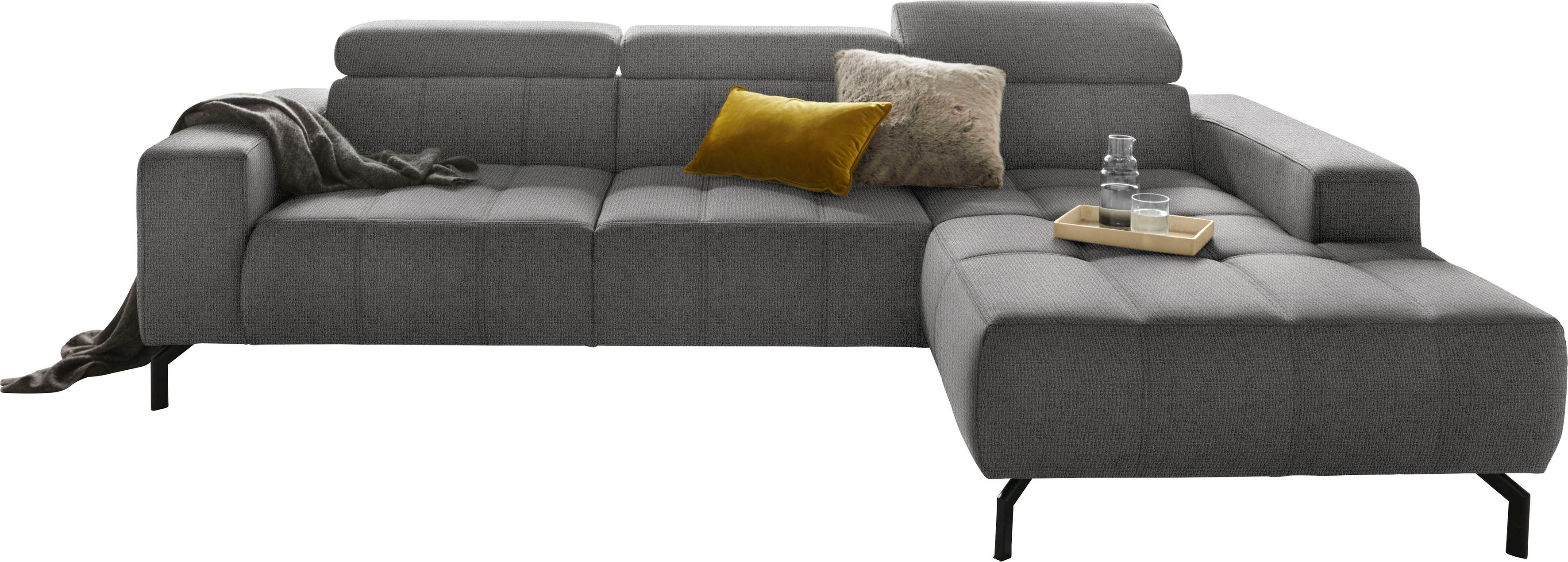 DOMO collection Ecksofa "Cunelli tolle Sitznähte als Designelement, fester günstig online kaufen