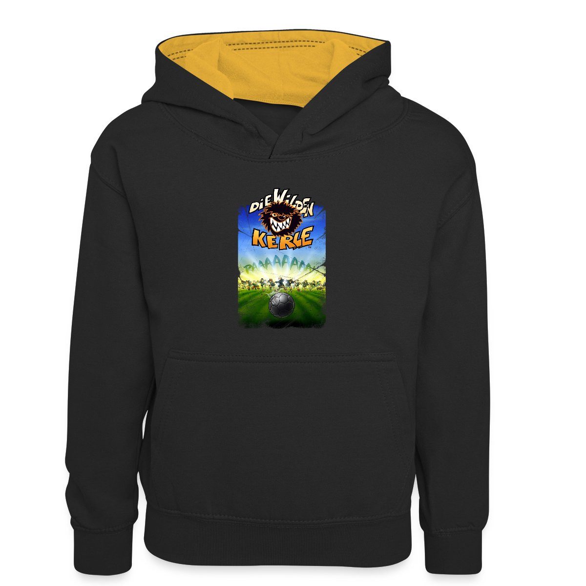 Hoodie Die Wilden Kerle Angriff Kinder Kontrast-Hoodie