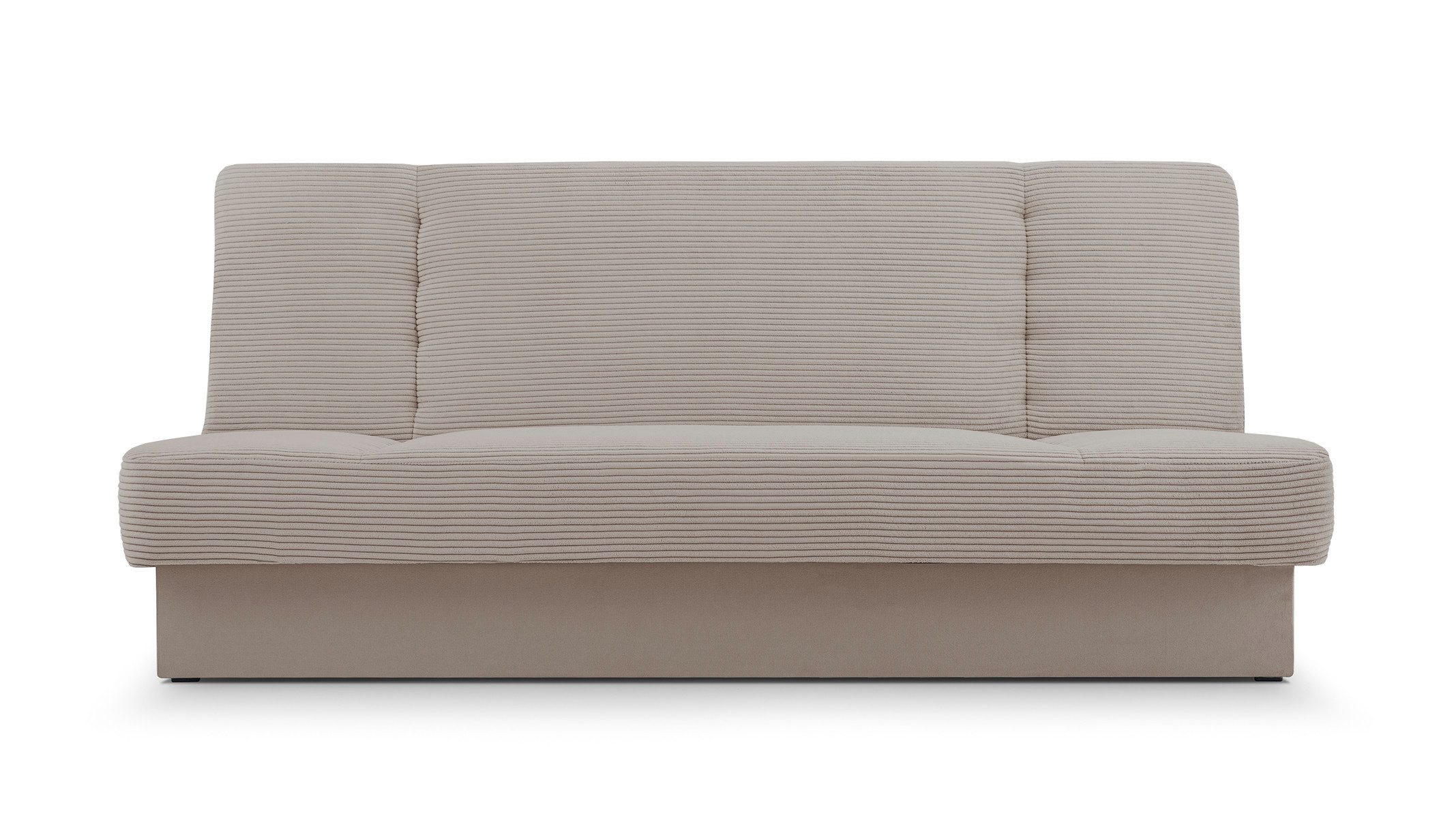 MOEBLO Schlafsofa CYPRUS NEW, Cord Sofa Beige Kippsofa Klappsofa Clic-Clack Couch für Wohnzimmer Federkern Sofagarnitur Polstersofa Cordstoff, mit Schlaffunktion und Bettkasten, - (BxHxT): 192x85x92cm