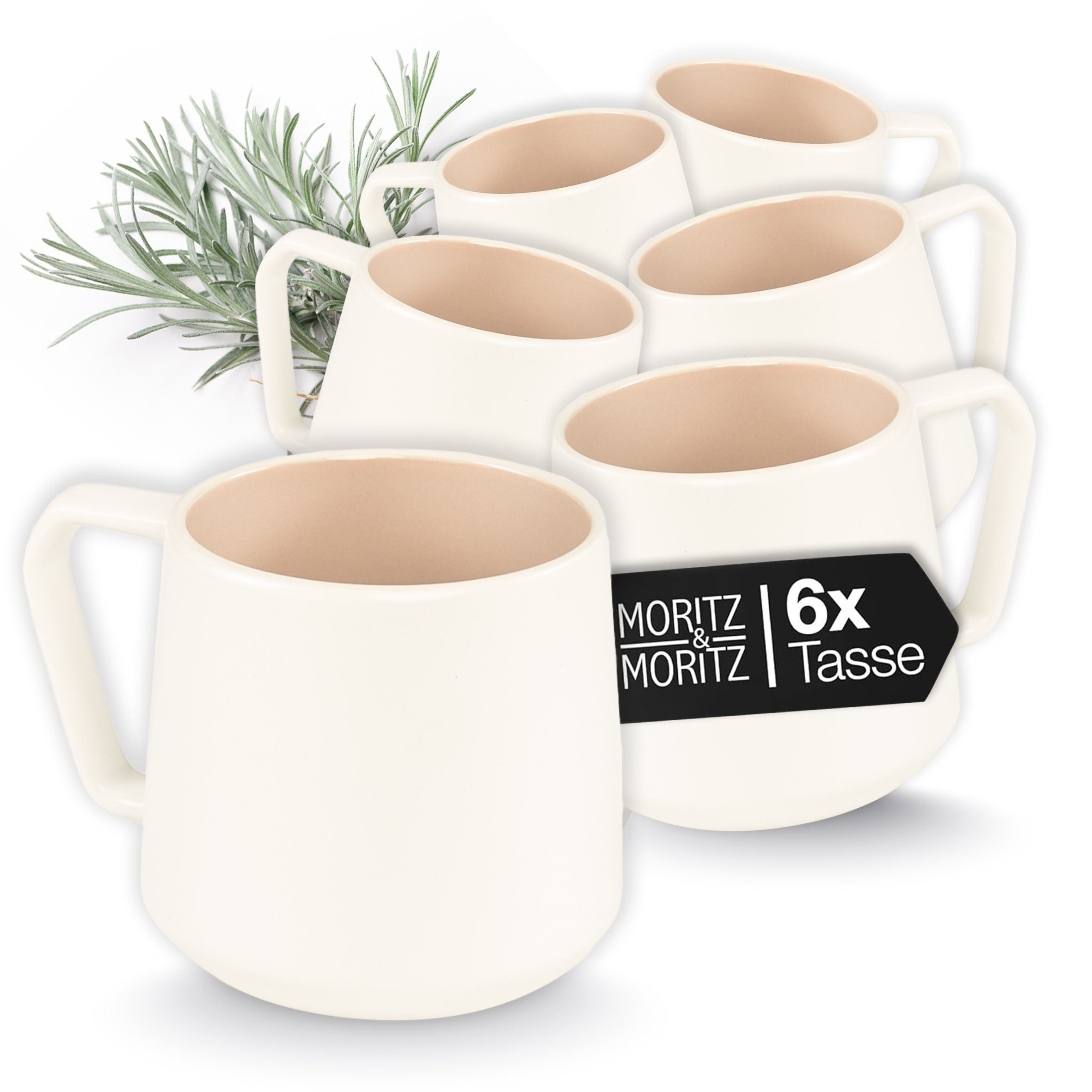 Moritz & Moritz Tasse CAVO Kaffeebecher - Almond, Steinzeug, Spülmaschinengeeignet