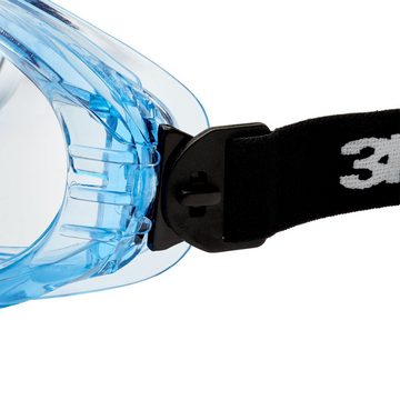 3M Arbeitsschutzbrille 3M Fahrenheit FHEIT Vollsichtbrille mit Antikratz-Schutz Blau, Schwarz