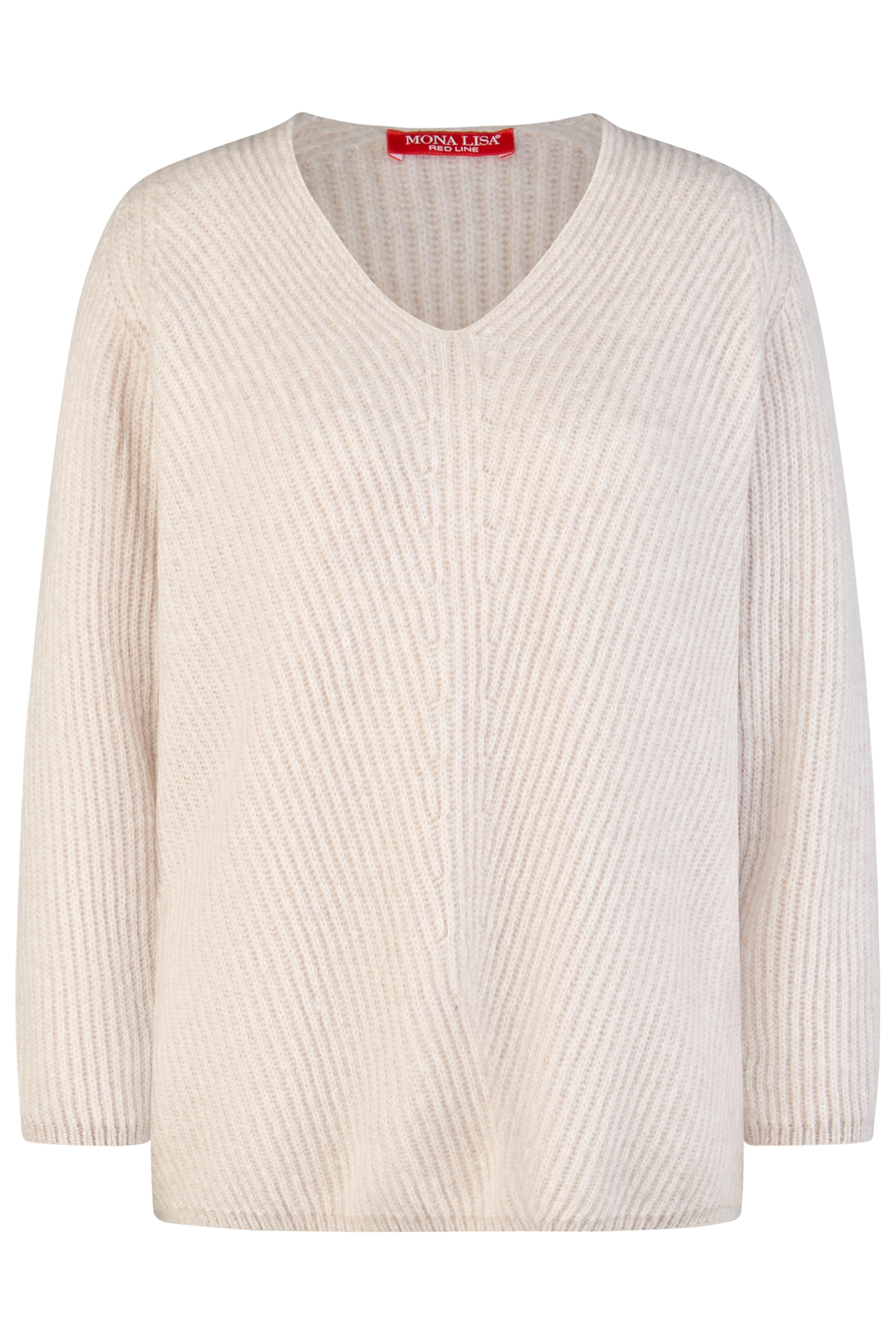 Mona Lisa REDLINE Strickpullover aus Merinowolle Große Größen