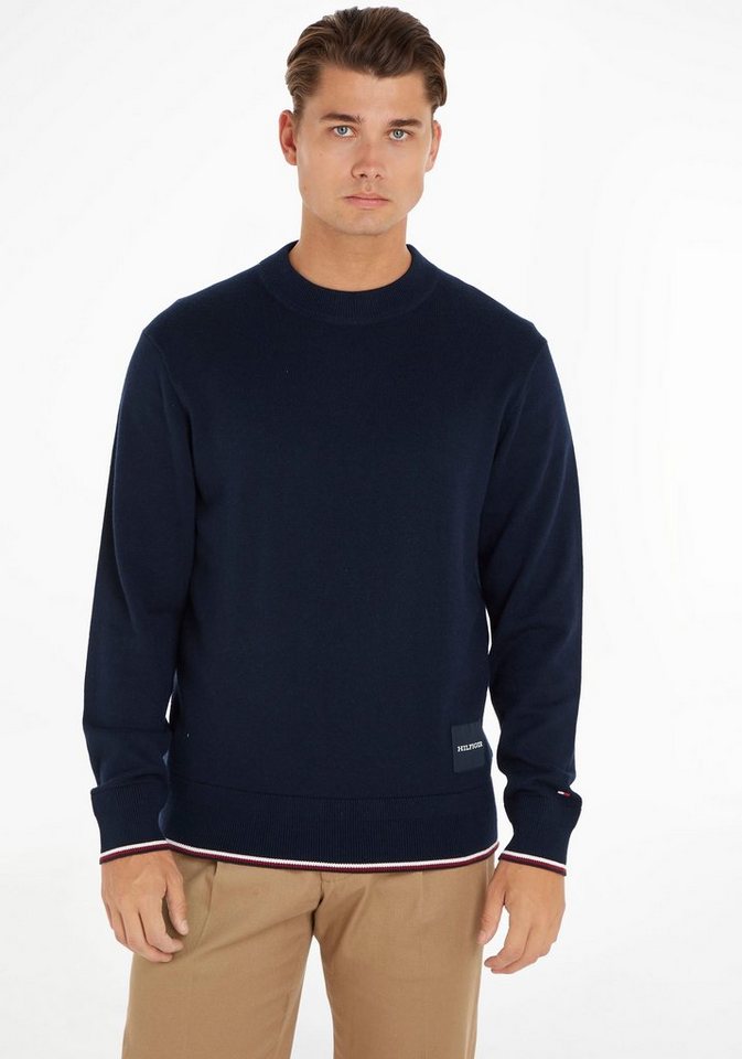 Tommy Hilfiger Strickpullover MONOTYPE GS TIPPED CREW NECK