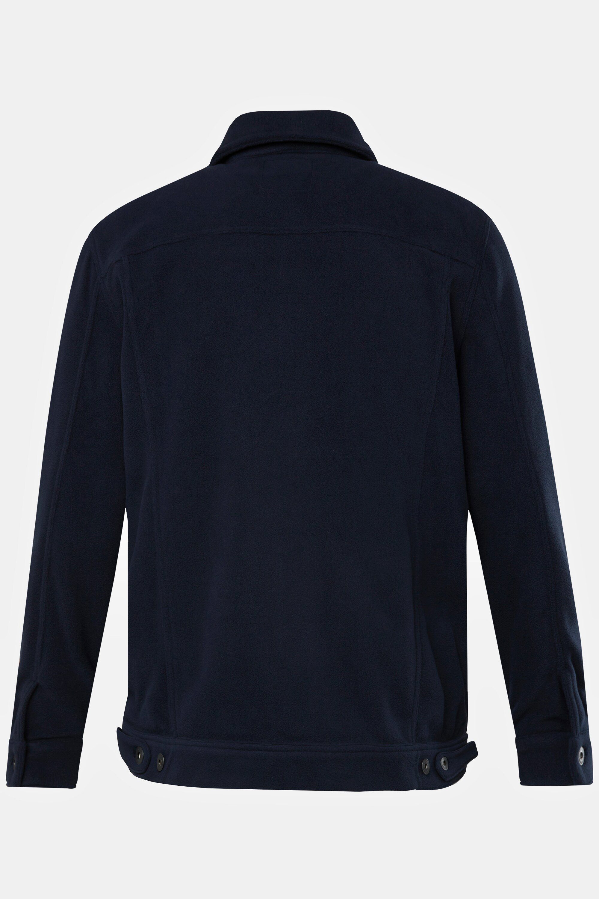 JP1880 Fleecejacke Fleecejacke Truckerstyle Knopfleiste Brusttaschen