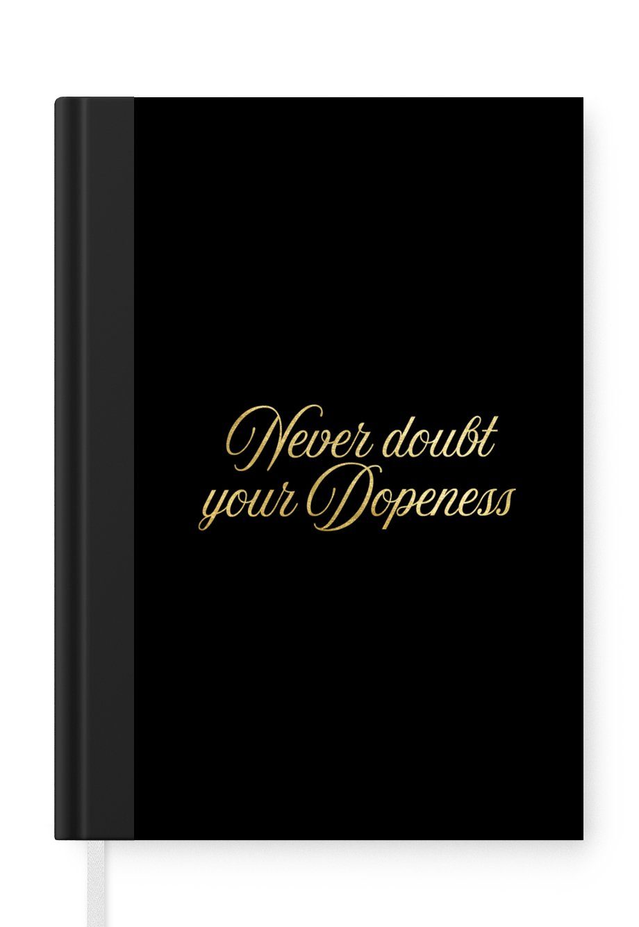 Gold A5, Tagebuch, - Briefe, Journal, - Zitate Haushaltsbuch Seiten, Vertrauen MuchoWow - 98 Notizheft, Merkzettel, Notizbuch