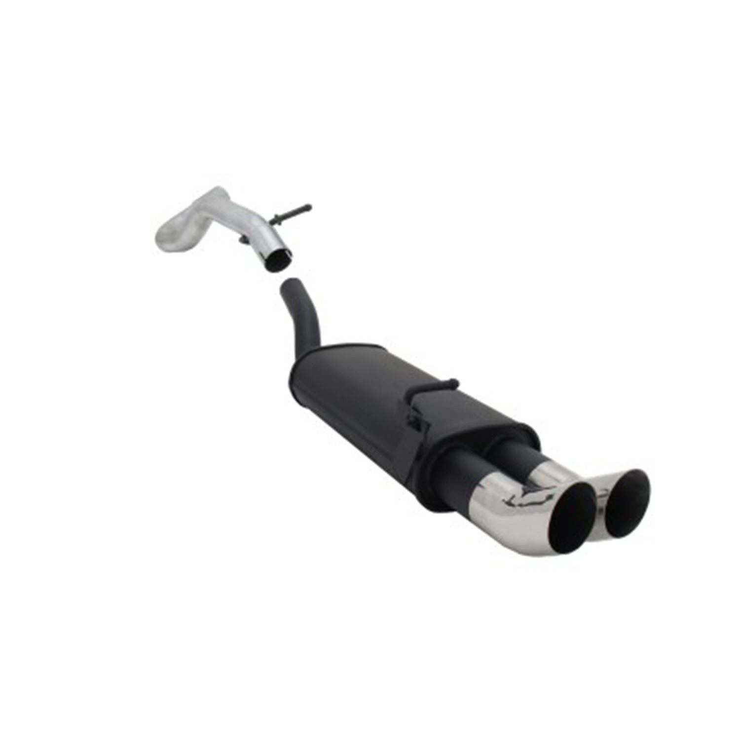 OMAC Auspuff-Flexrohr Novus Sportauspuff für Audi A3 Seat Leon VW Golf 4 New Beetle 2x76mm, (1-tlg), Leicht austauschbar - Doppelter Ausgang