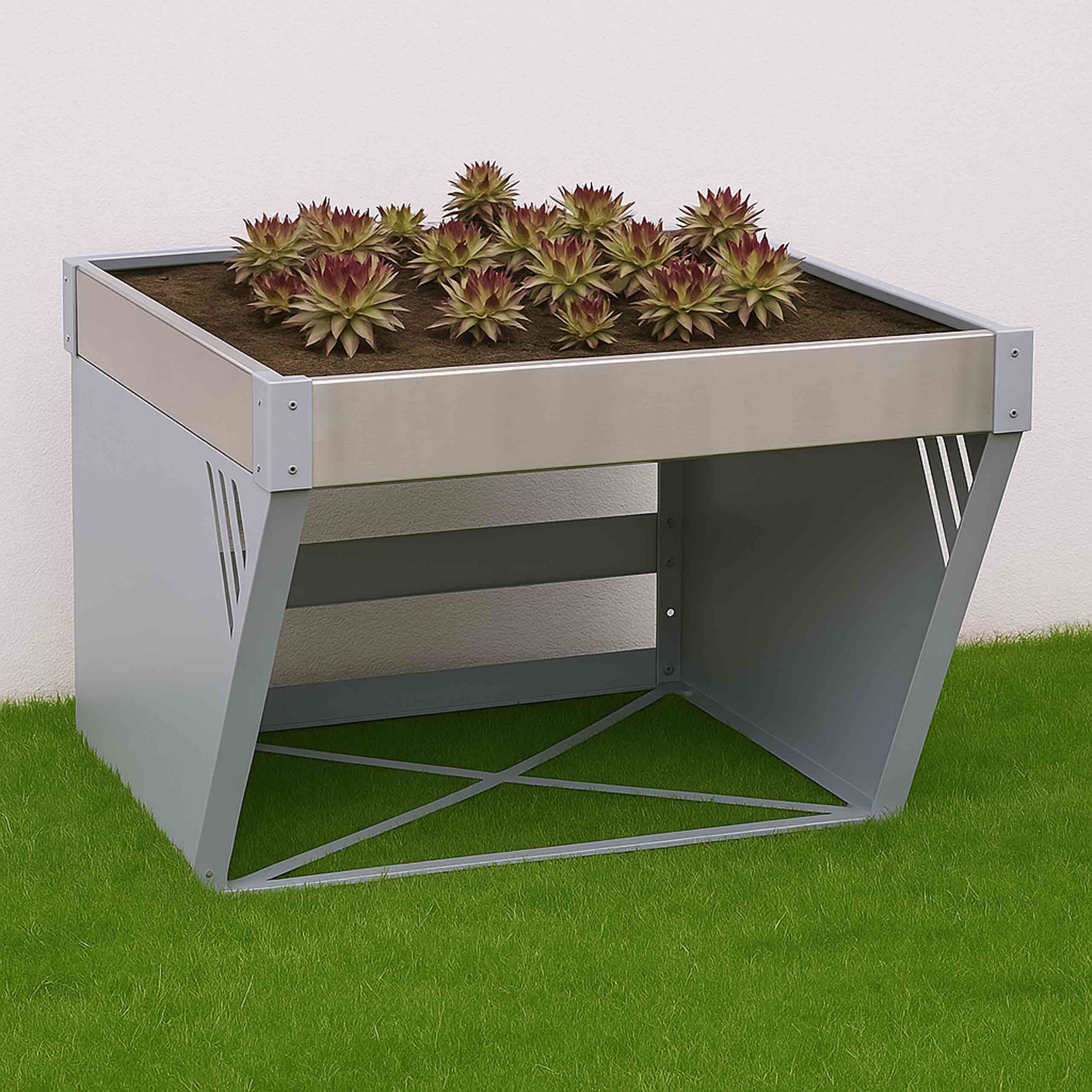 MCW Mähroboter-Garage MCW-P41, BxTxH: 60x70x39,5 cm, Robuster Wetterschutz für den Mähroboter, Zeitlos elegante Optik