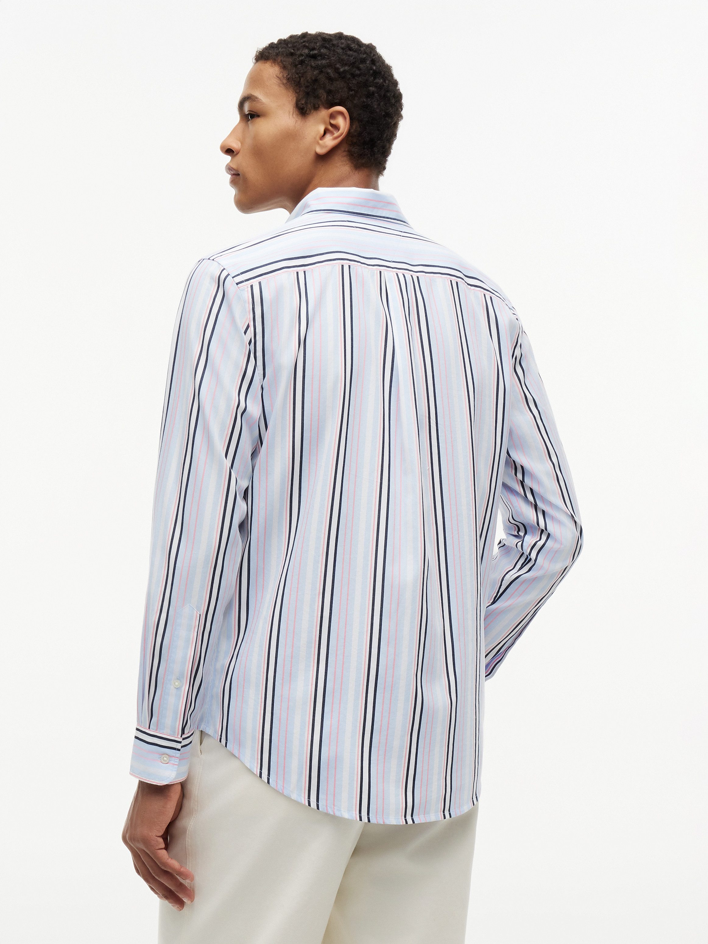 Tommy Hilfiger Langarmhemd POPLIN MULTI STPE SHIRT Regular Fit