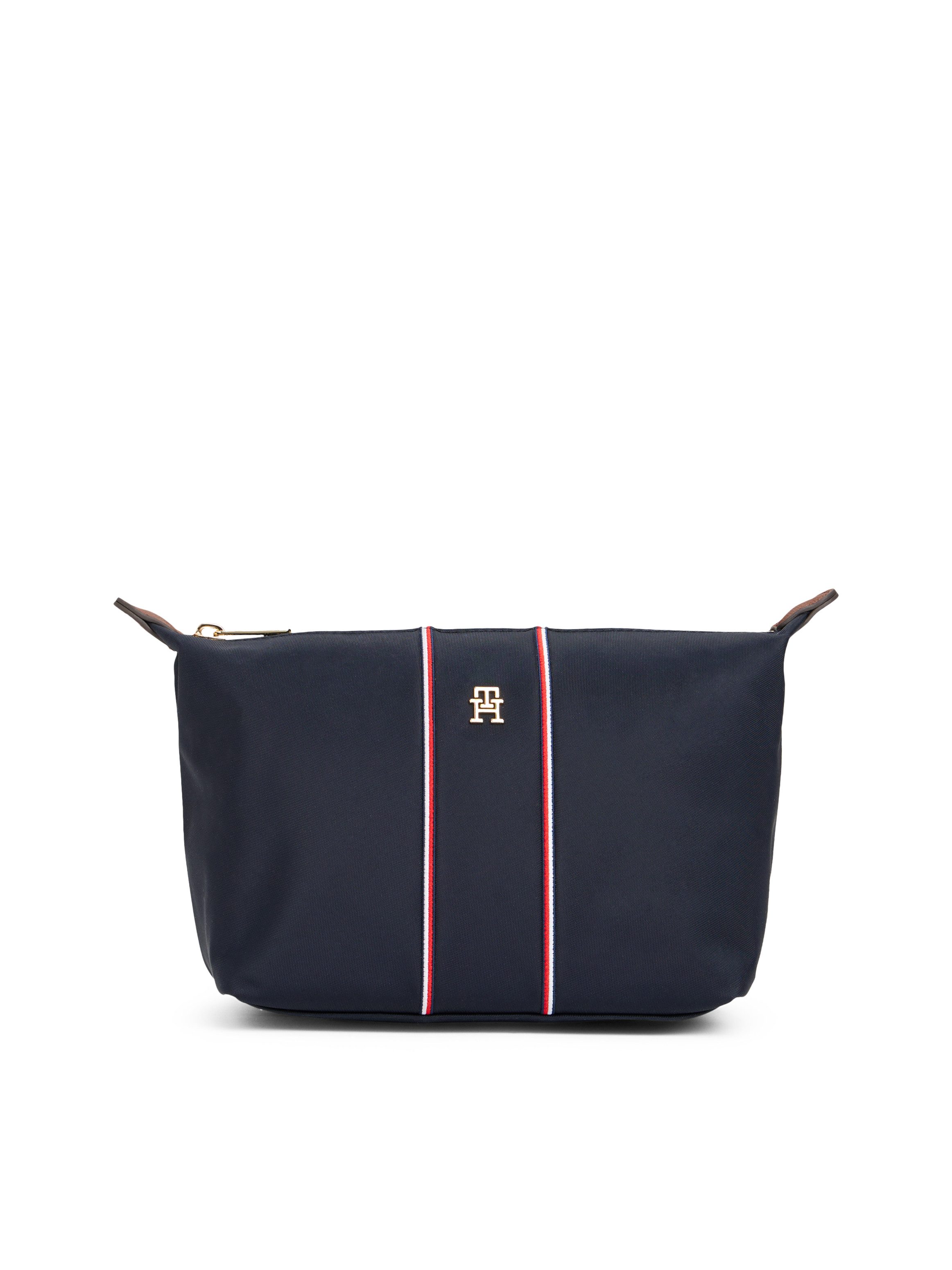 Tommy Hilfiger Kosmetiktasche TH ICON WASHBAG NYLON CORP, Reise, Unisex Kulturbeutel mit Kontrastbesätzen in Tommy Farben