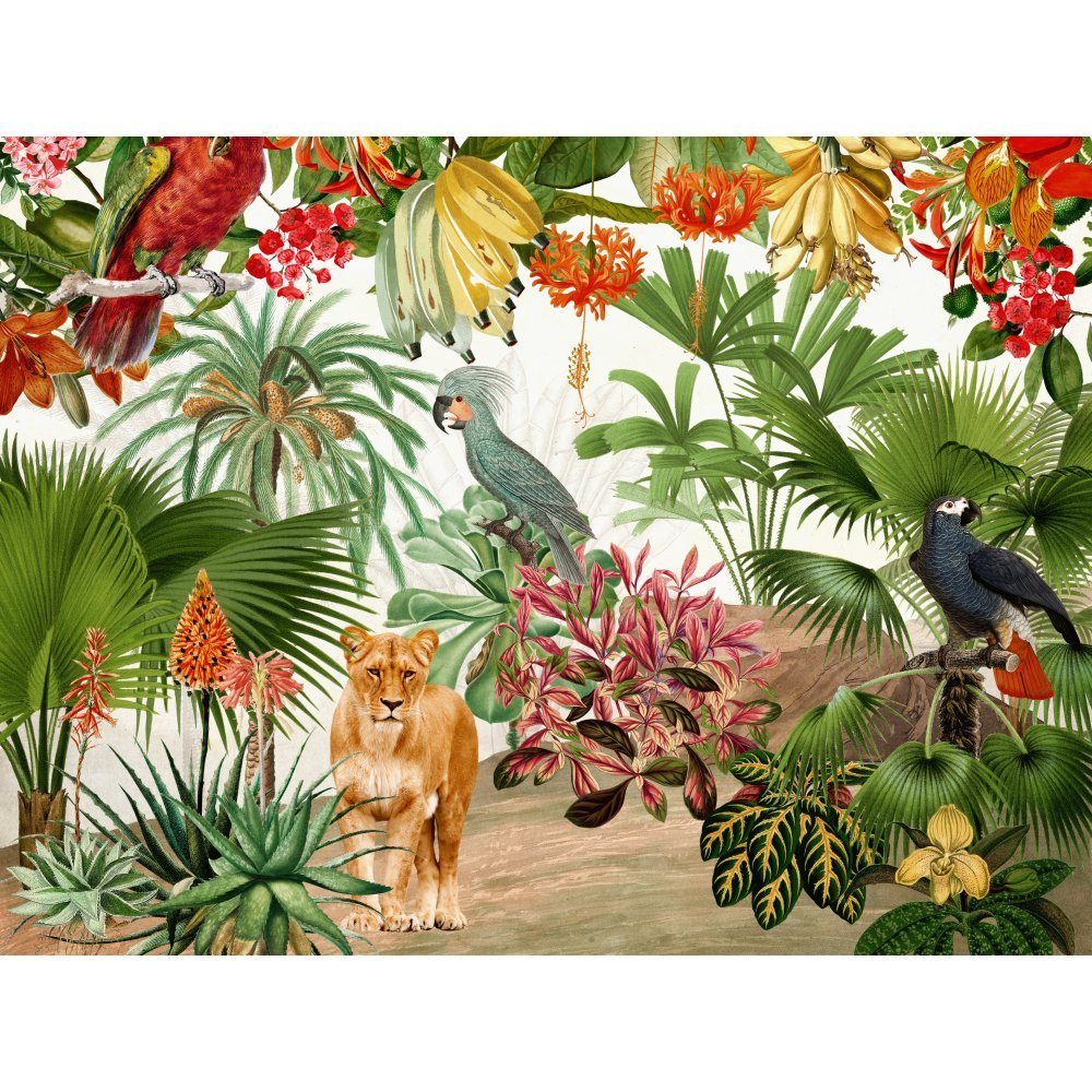 Platzset, raxxa Premium-Platzset"Wilde Tiere im exotischen Dschungel", 2-St., (Set, raxxa, Platzdecken)