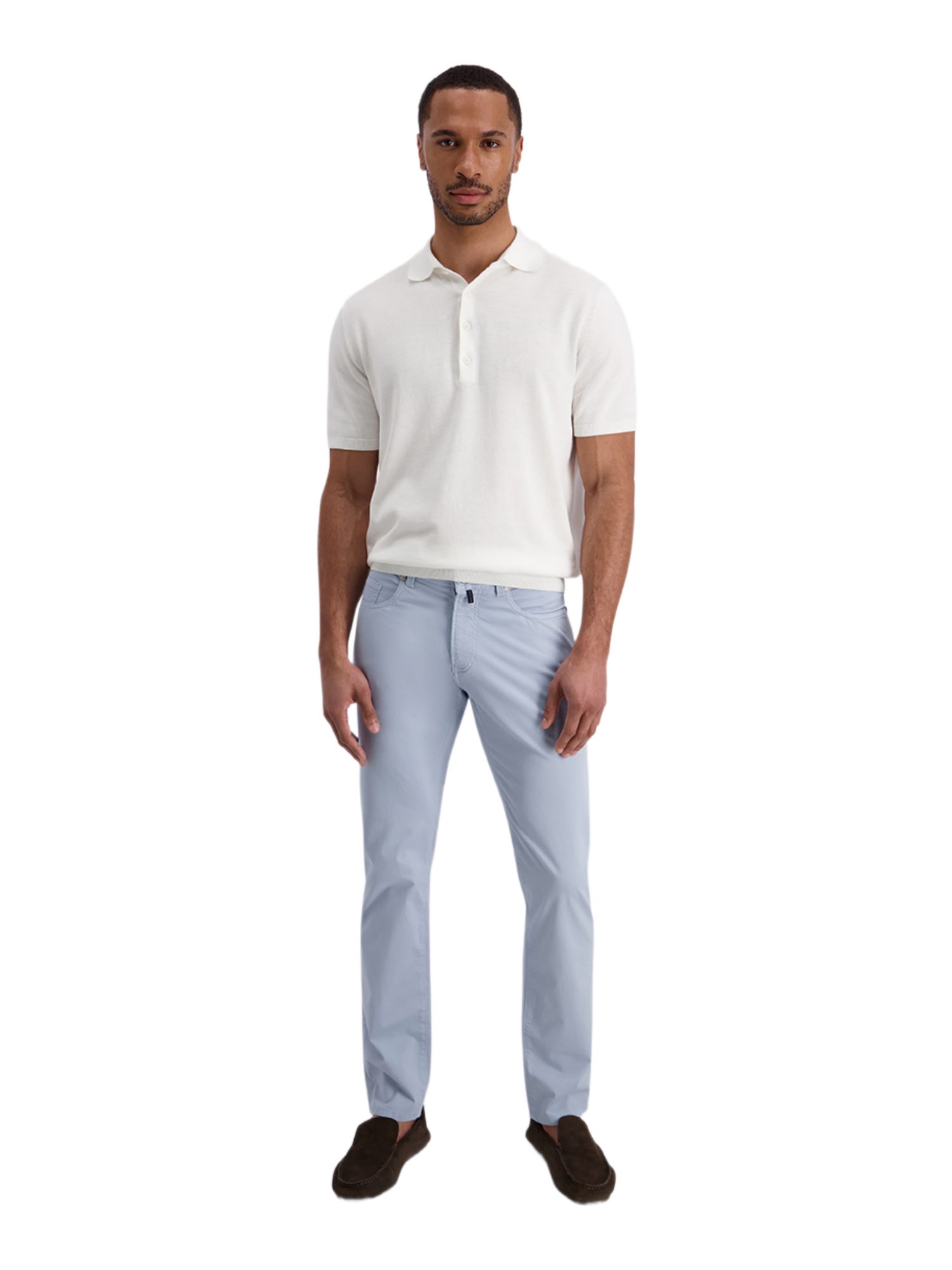 Pierre Cardin Stoffhose blau, Casual, Baumwolle, Unifarben, Regular Fit