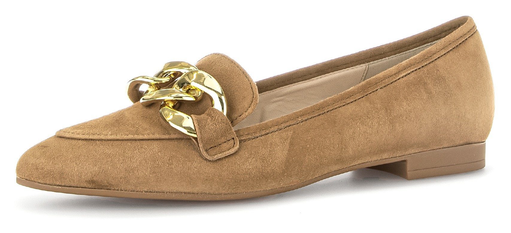 Slipper mit Gabor beige Zierkette trendiger