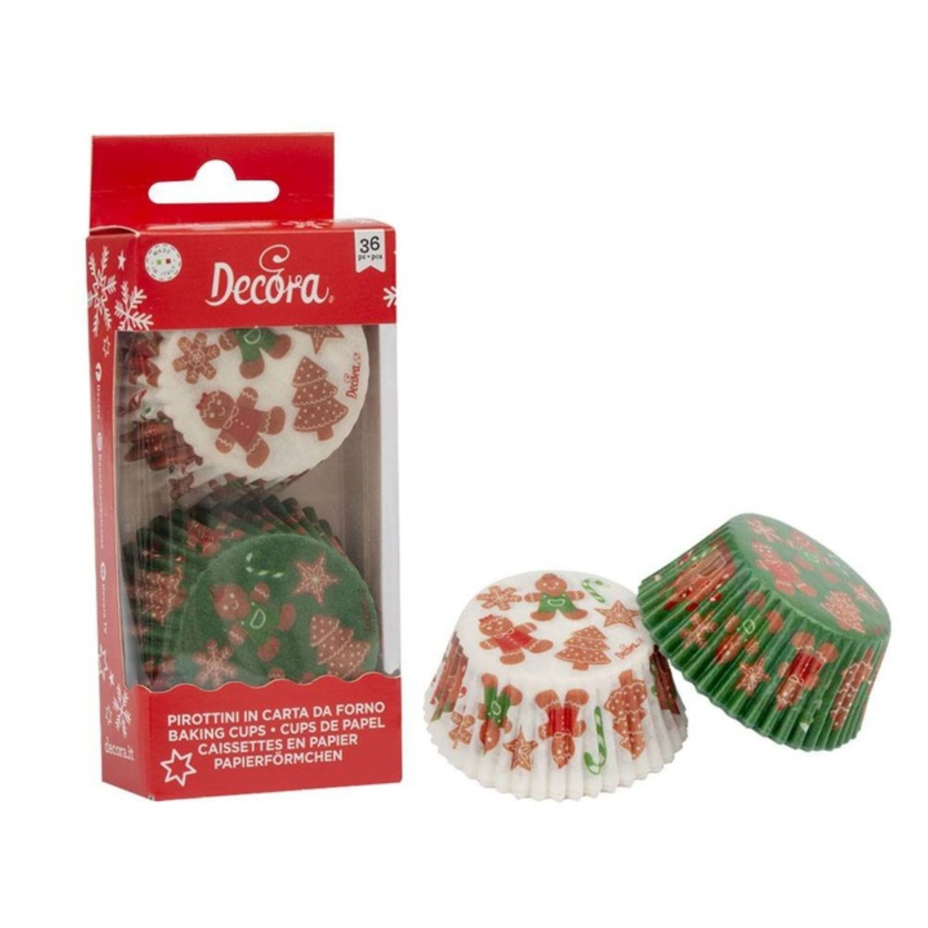 Festivalartikel Muffinform Weihnachts Muffinförmchen 36 Stk. Gingerbread Family 50x32mm, (1-tlg)
