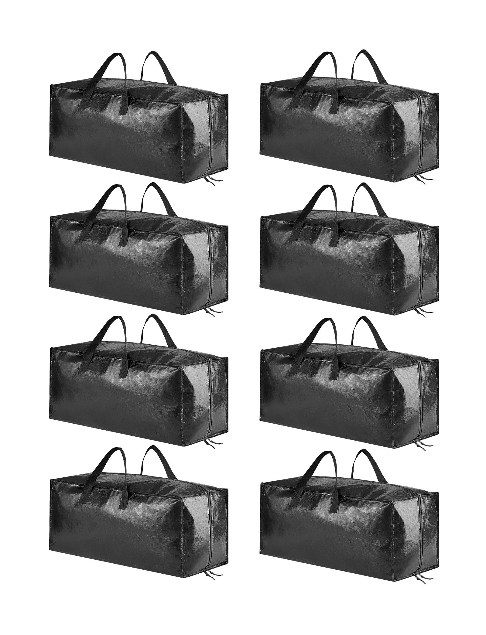 SpaceAid Aufbewahrungstasche Extra große Umzugstaschen (robuste Aufbewahrungsbeutel mit Doppelreißverschluss, 8-tlg), 8 Stück