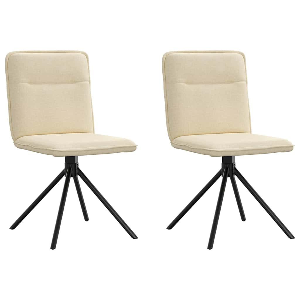 vidaXL Esszimmerstuhl Esszimmerstühle 2 Stk. Creme günstig online kaufen
