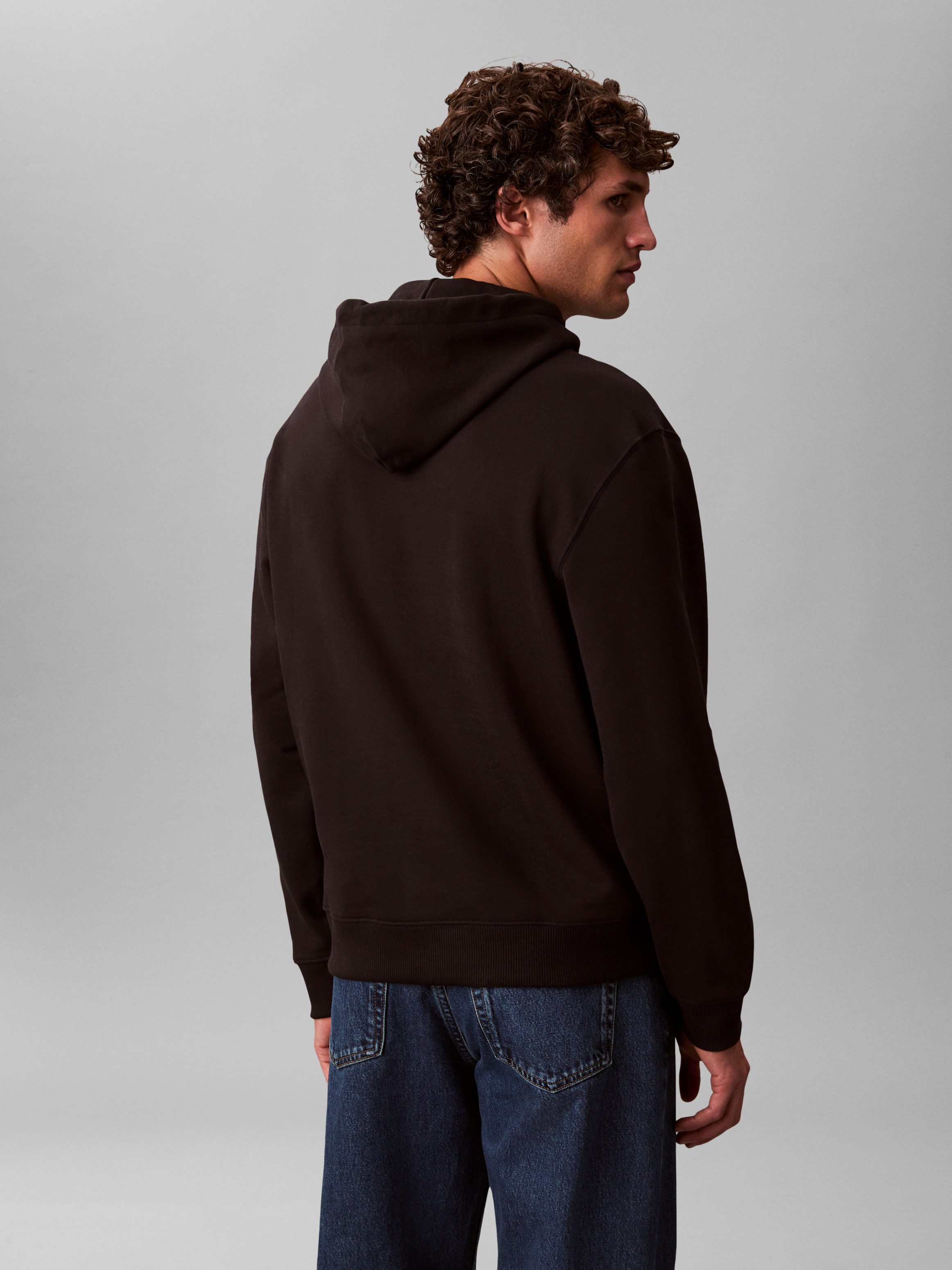 Calvin Klein Jeans Sweatshirt LS EU 350TERRY MICRO MONOLOGO HO Kapuze, regular fit