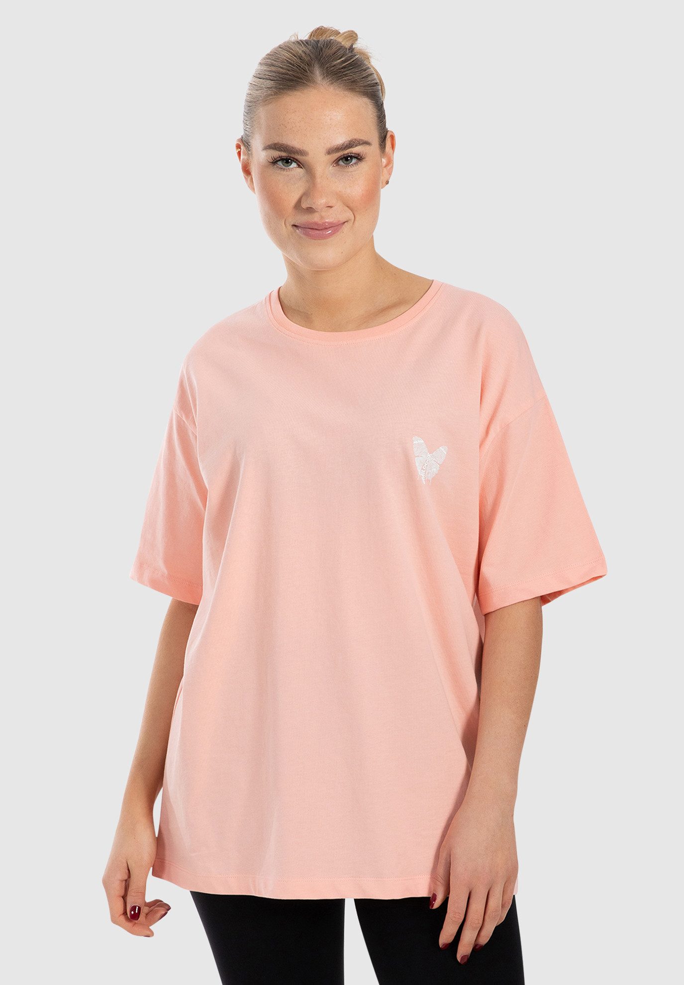 Smilodox T-Shirt Payton, Locker geschnittenes Baumwollshirt auffälliger But günstig online kaufen