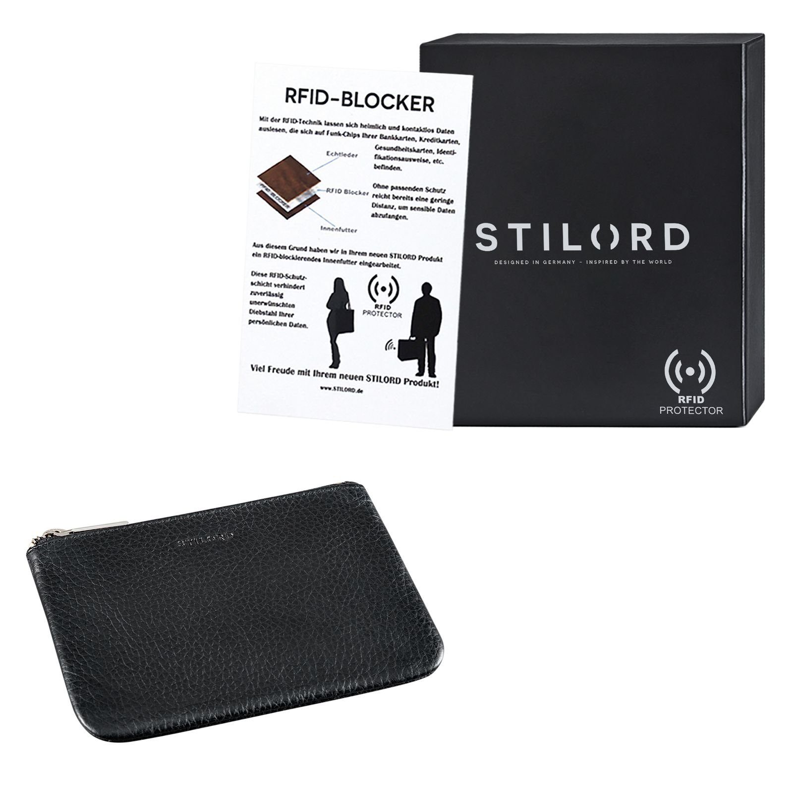 STILORD Geldbörse "Samy" Kartentasche Leder