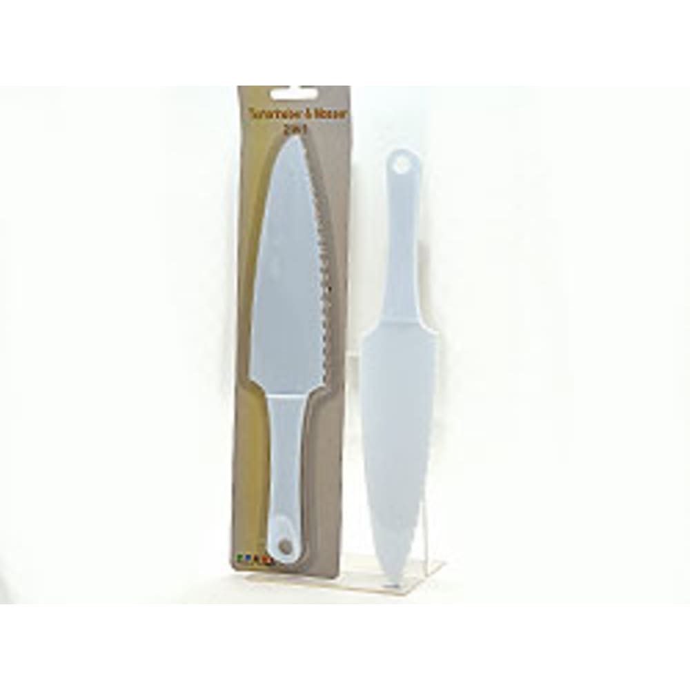 HundB Торт серверы Торт серверы Ножи, 29 x 5 cm, Kunststoff, 2 in 1, Kuchenschaufel Serviermesser Tortenschneider Backwerkzeug