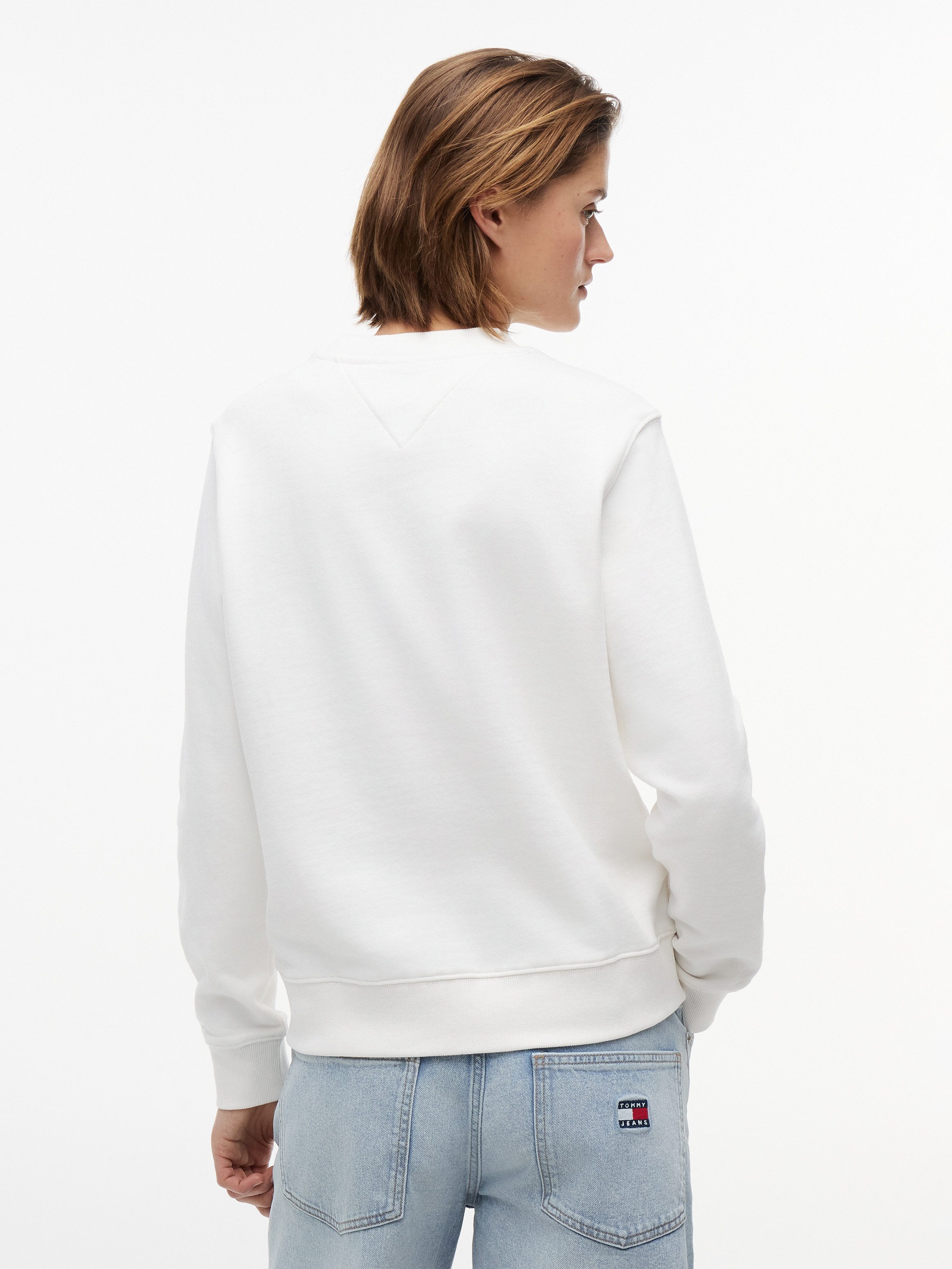 Tommy Jeans Sweatshirt TJW REG ESS LOGO 1 CREW EXT Baumwolle, Logodruck