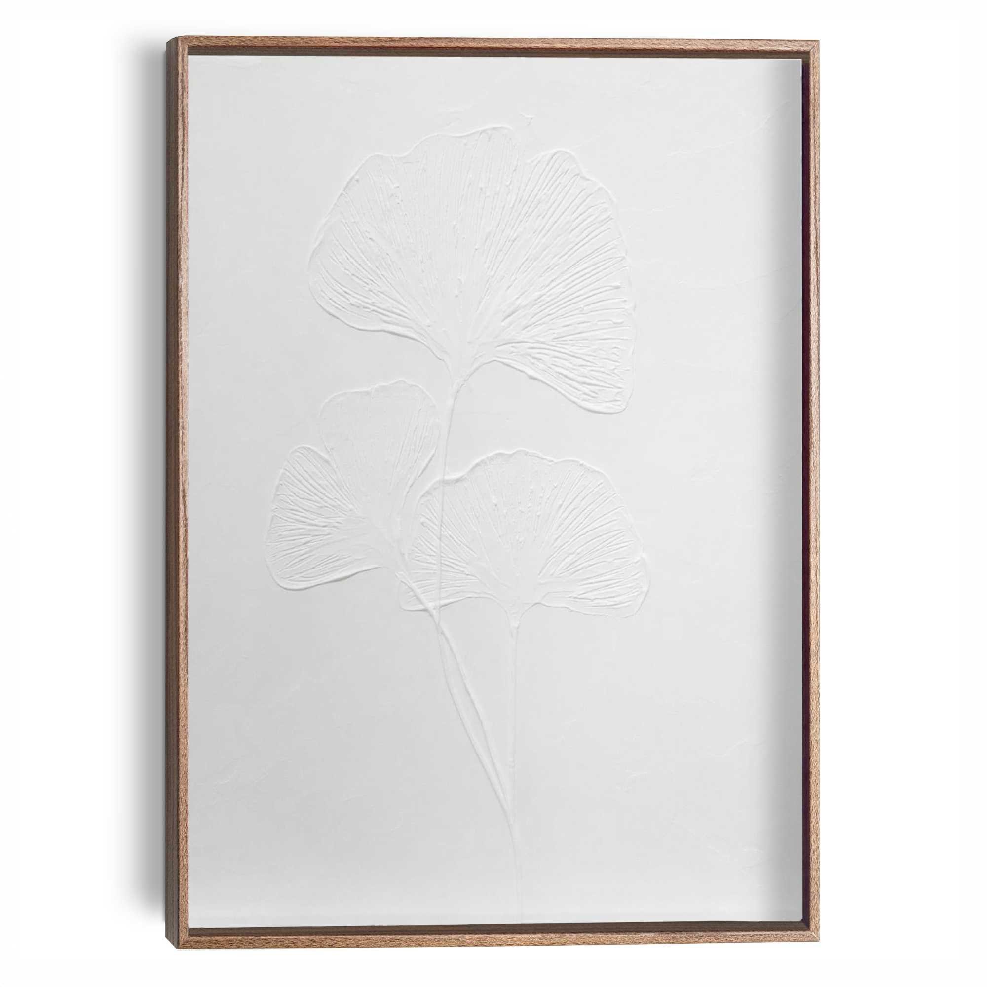 Reinders! Wandbild Ginkgo-Blätter, Wohnzimmer - Weiß - MDF - Blumen und Pfl günstig online kaufen