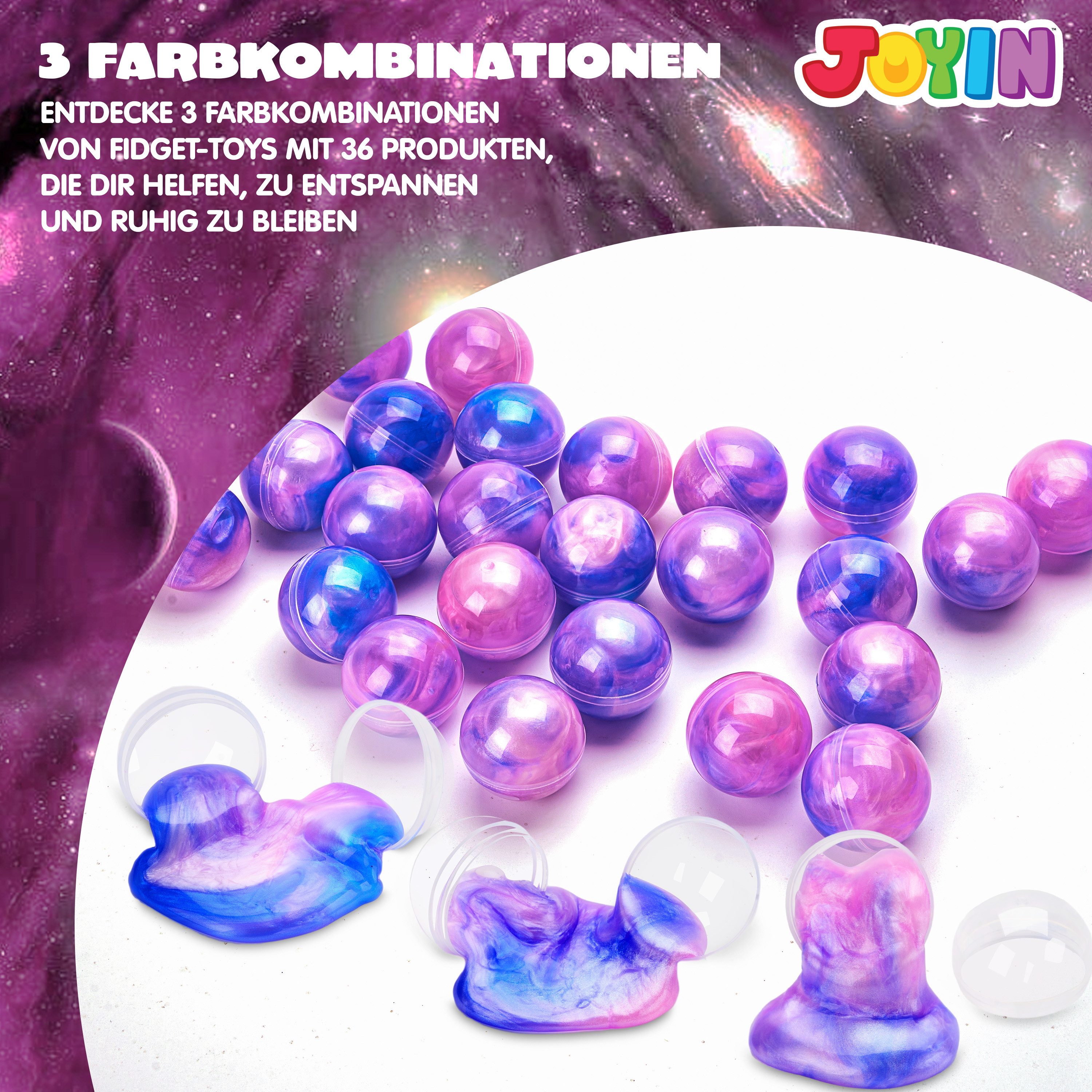JOYIN Knete JOYIN 24 Pack Slime Kit(Rosa), Galaxy Slime Ball Slime Set