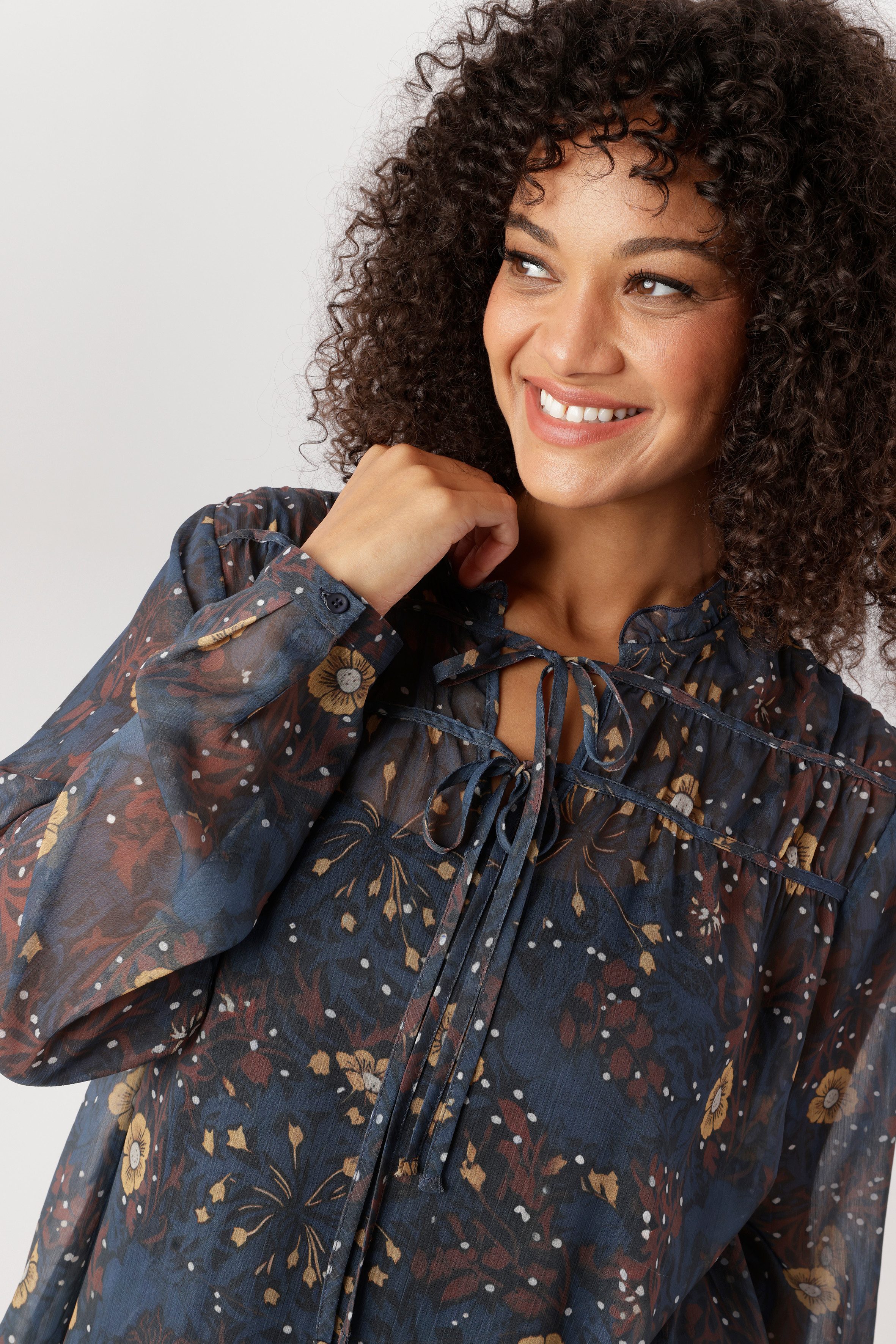 Aniston PLUS Schlupfbluse mit Blumen Muster - NEUE KOLLEKTION