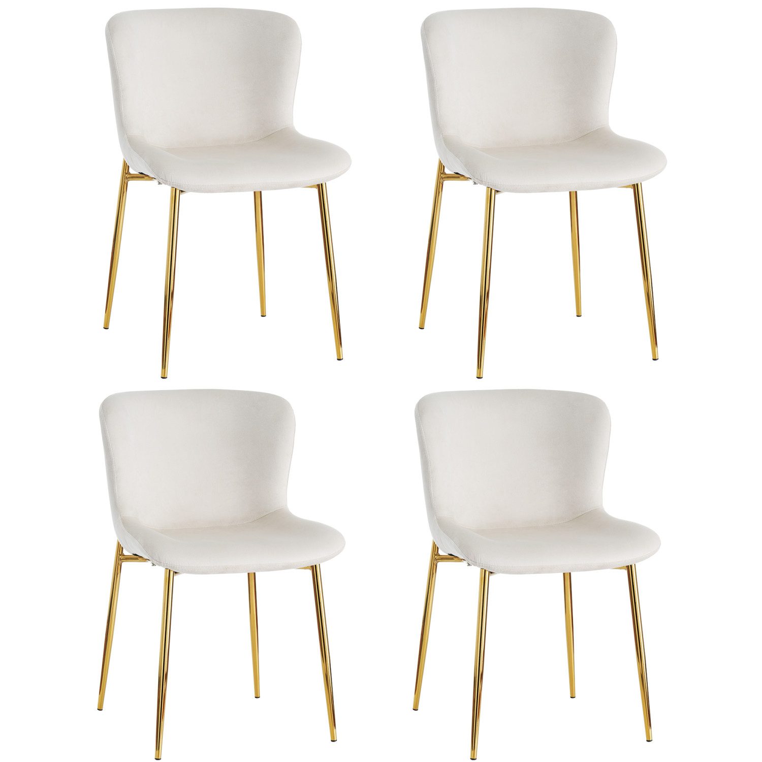 Flieks Esszimmerstuhl (Set, 4 St), 4er Set Polsterstuhl Wohnzimmer Schalens günstig online kaufen