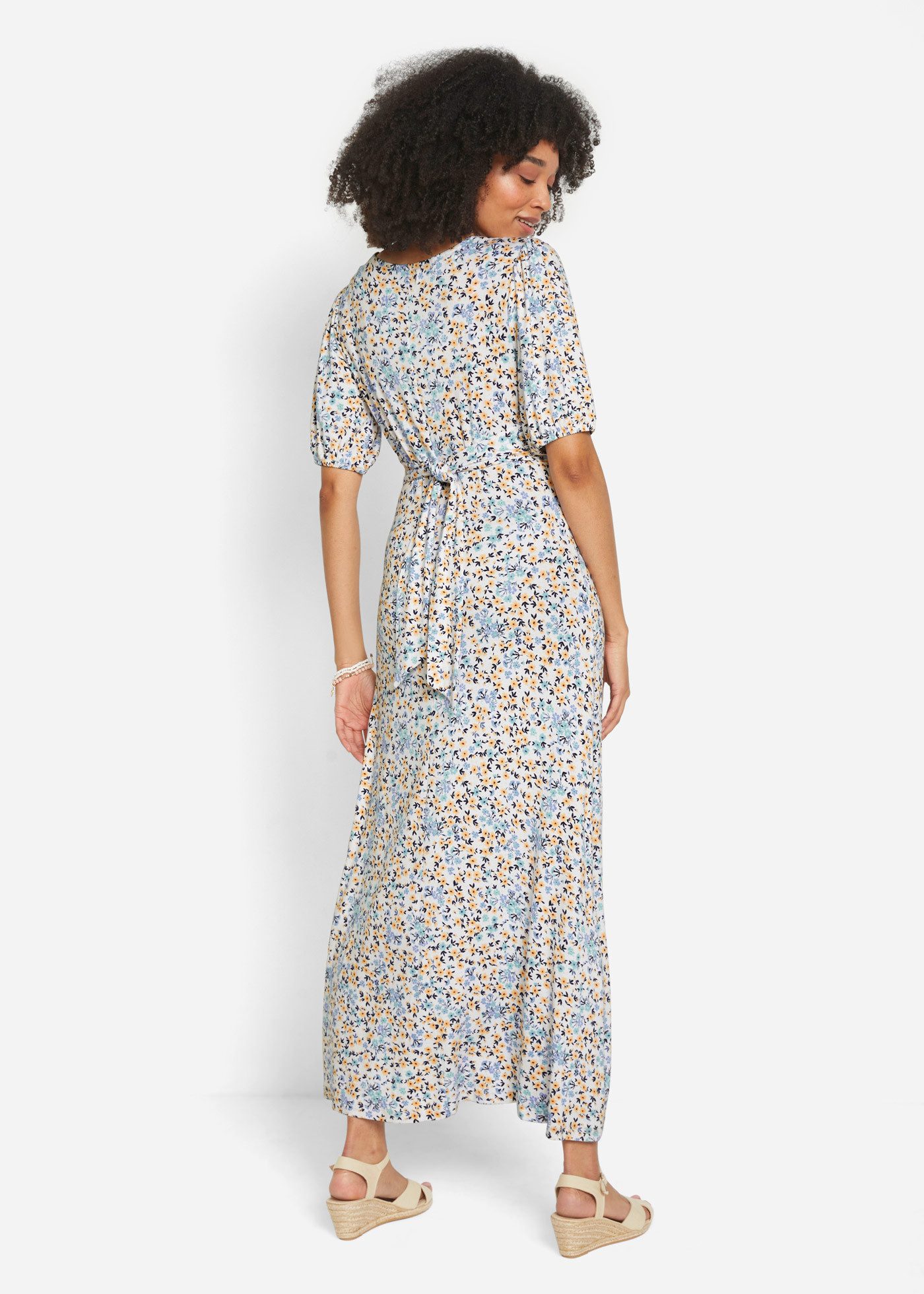 bonprix Umstandskleid mit Still-Funktion, aus Viskose-Stretch, 1/2 Arm, knöchellang