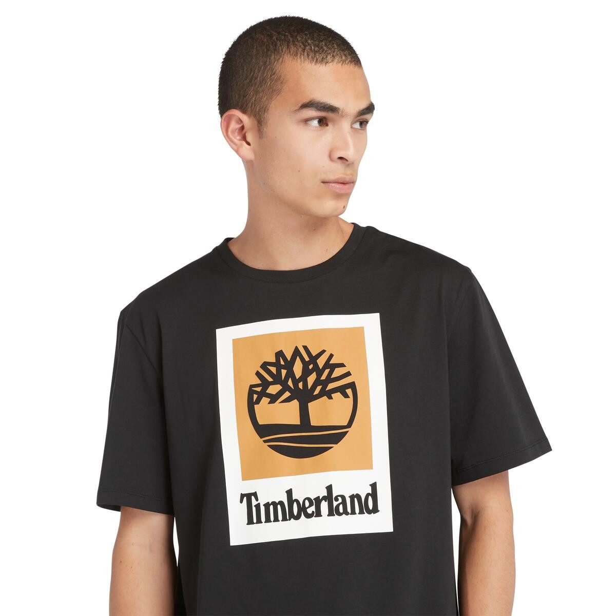 Timberland T-Shirt STACK LOGO Colored Short Sleeve Tee mit markantem Logo-Design, Kurzarm, aus Baumwolle